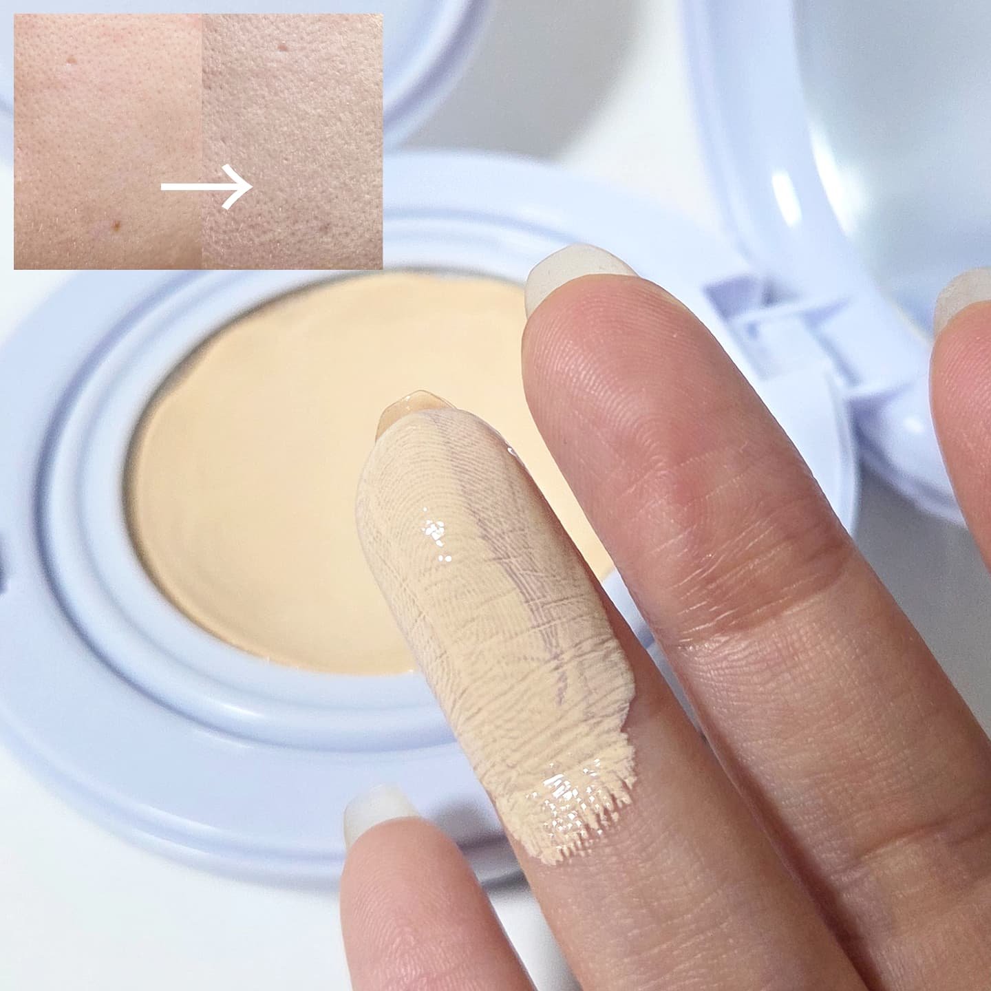 エアーフィットクッション #2c クールペタル/too cool for school/クッションファンデーションを使ったクチコミ（3枚目）