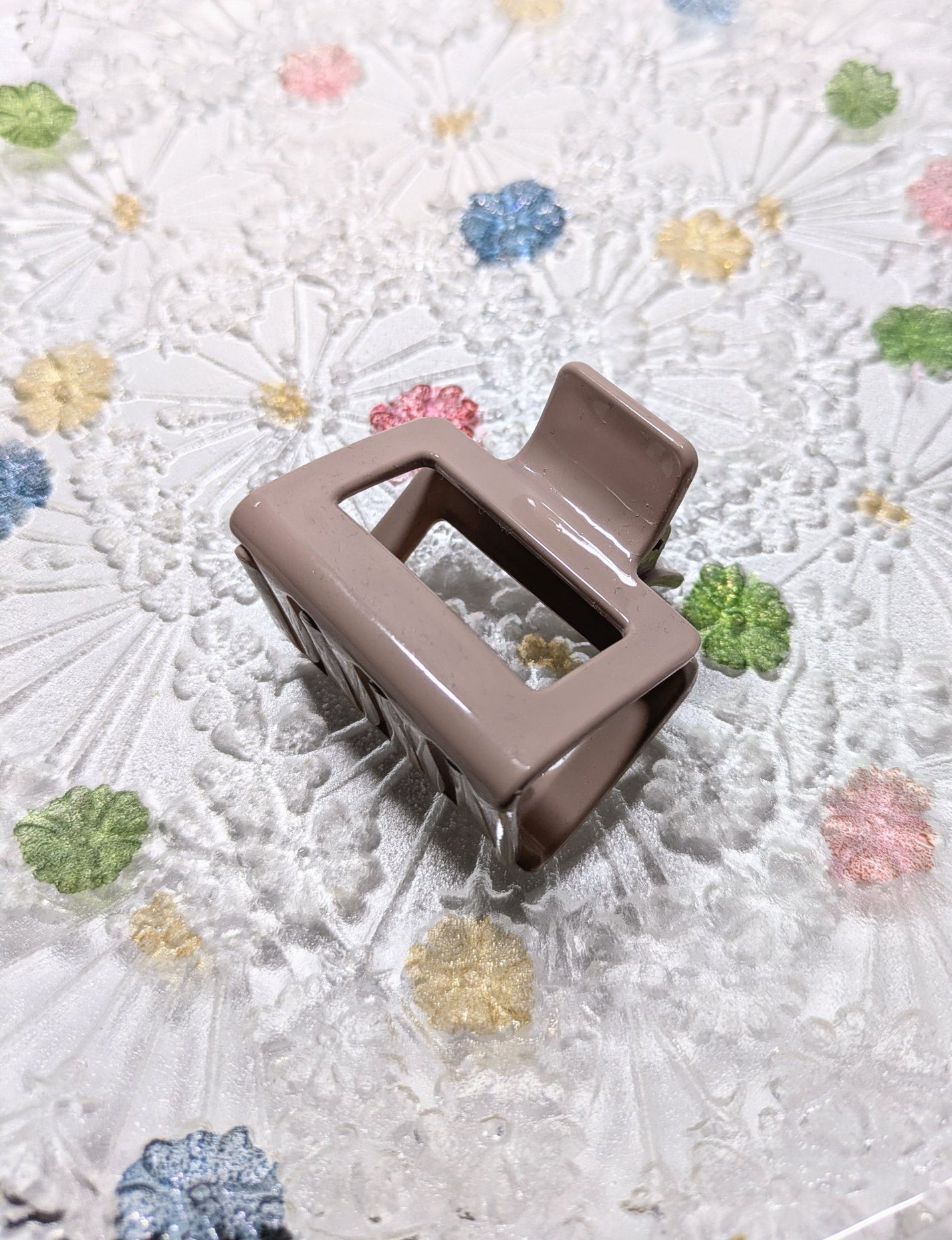 クリアスクエアミニバンスクリップヘアクリップ/DAISO/ヘアケアグッズを使ったクチコミ(1枚目)