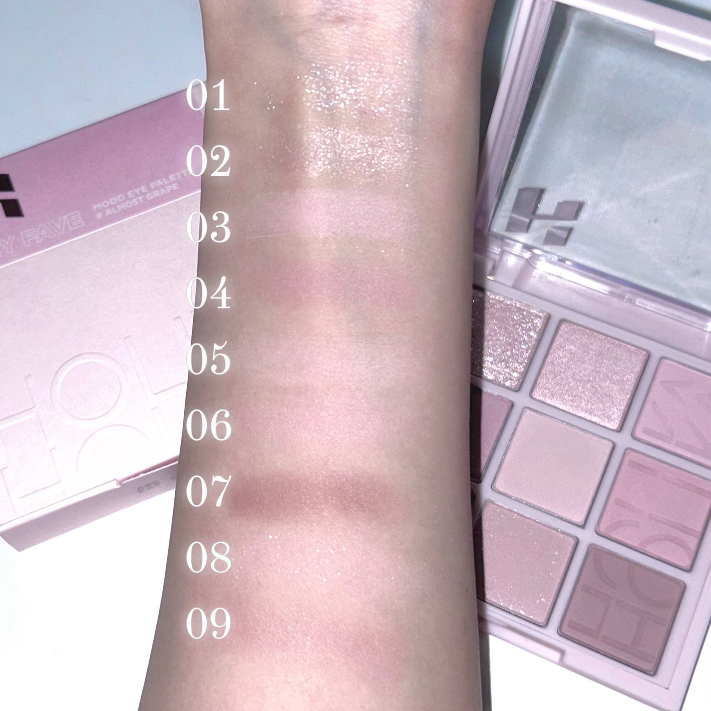 マイフェイブムードアイパレット 9カラー/HOLIKA HOLIKA/アイシャドウパレットを使ったクチコミ(2枚目)