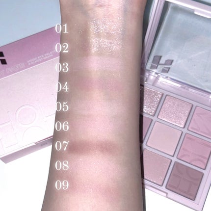 マイフェイブムードアイパレット 9カラー/HOLIKA HOLIKA/アイシャドウパレットを使ったクチコミ(2枚目)