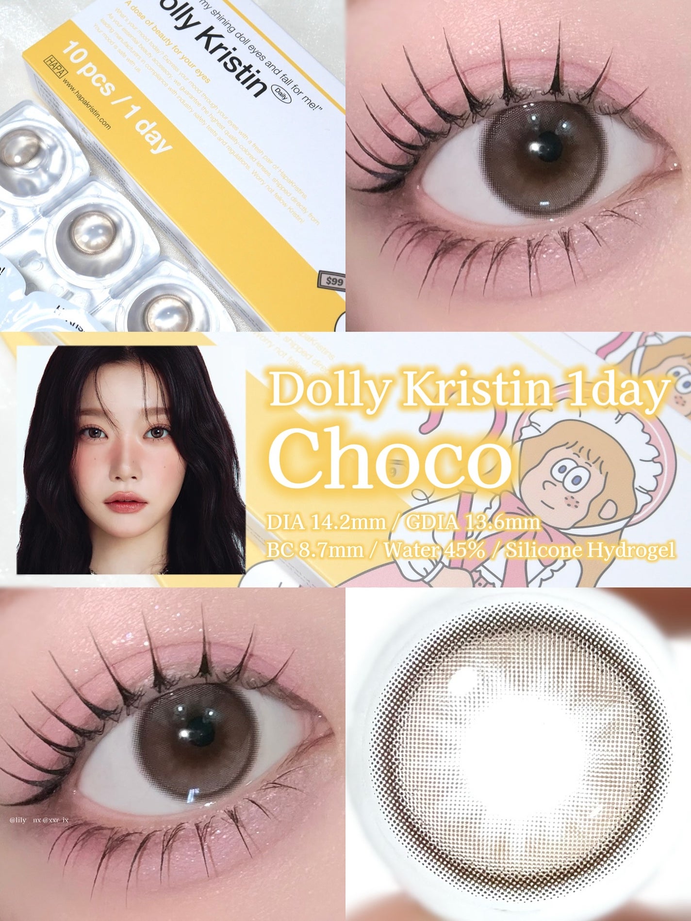 Dolly Kristin 1day/Hapa kristin/ワンデー(1DAY)カラコンを使ったクチコミ(3枚目)