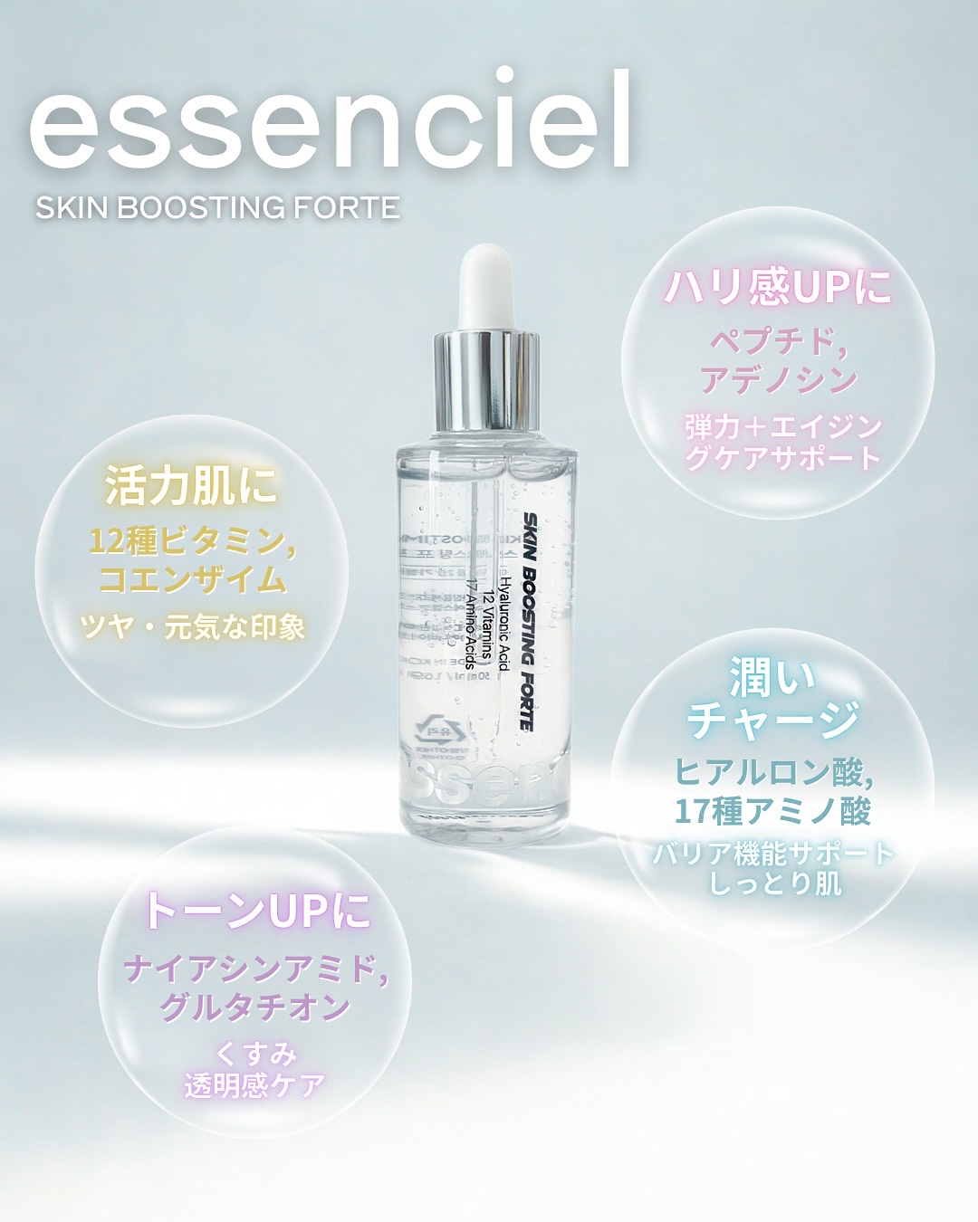 スキンブースティングフォルテセラム/essenciel/美容液を使ったクチコミ（3枚目）