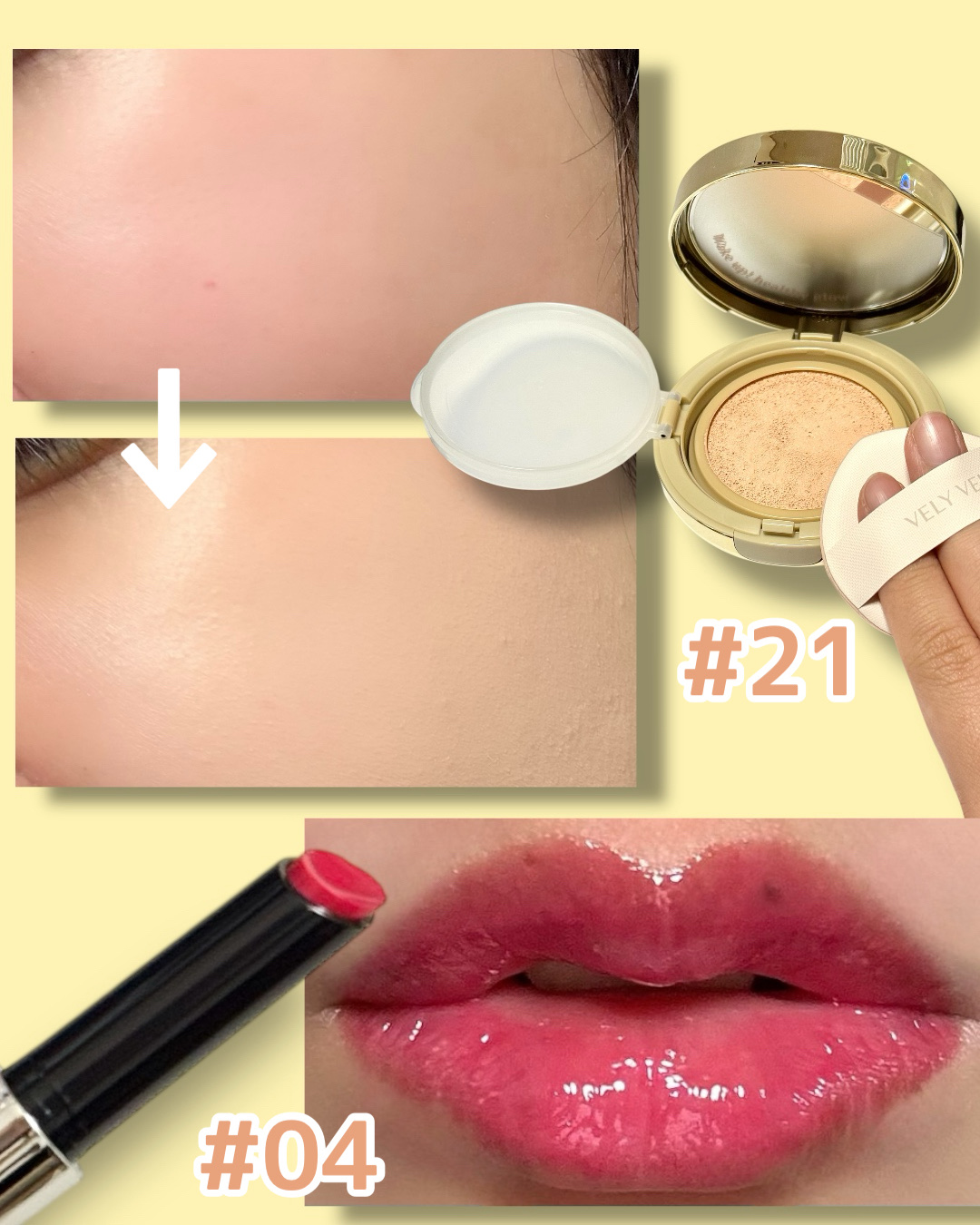 オーラハニーグロウクッション/VELY VELY/クッションファンデーションを使ったクチコミ（2枚目）