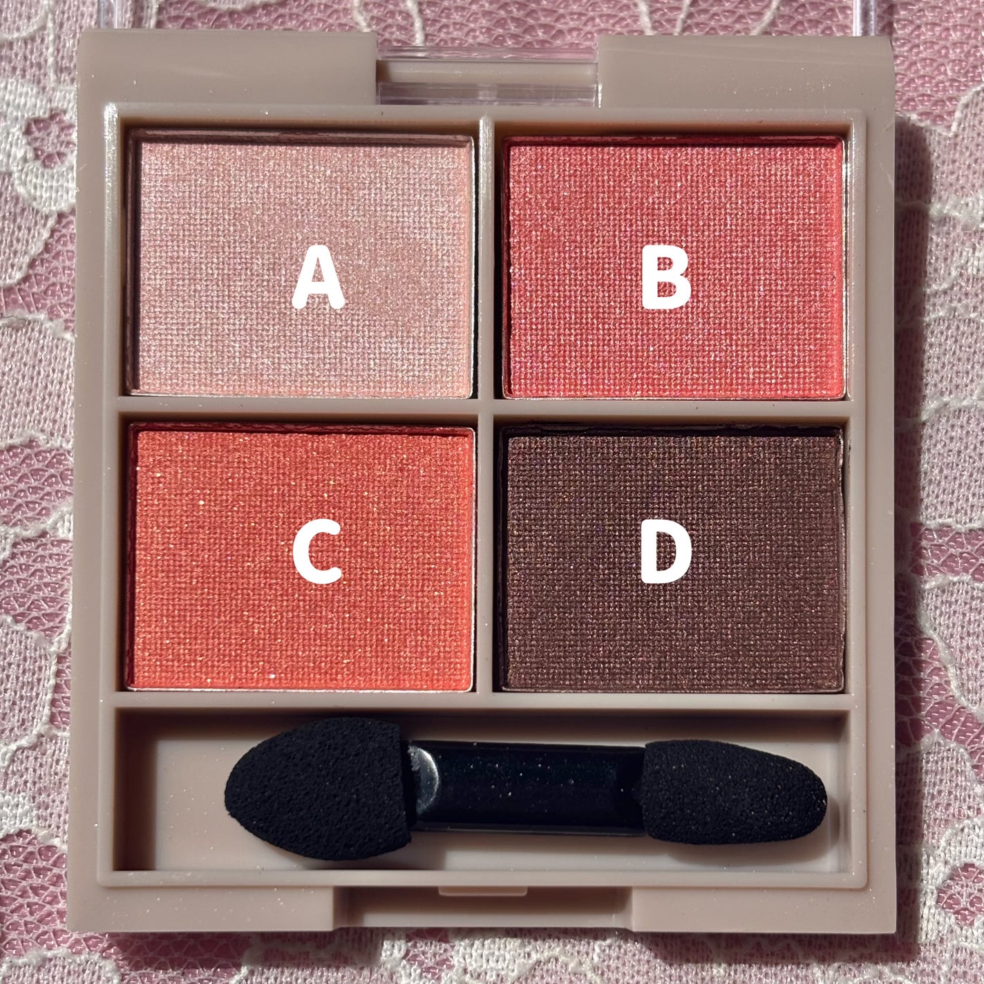 &. Wチャーム アイシャドウ2スタイルカラーパレット/DAISO/アイシャドウパレットを使ったクチコミ(4枚目)