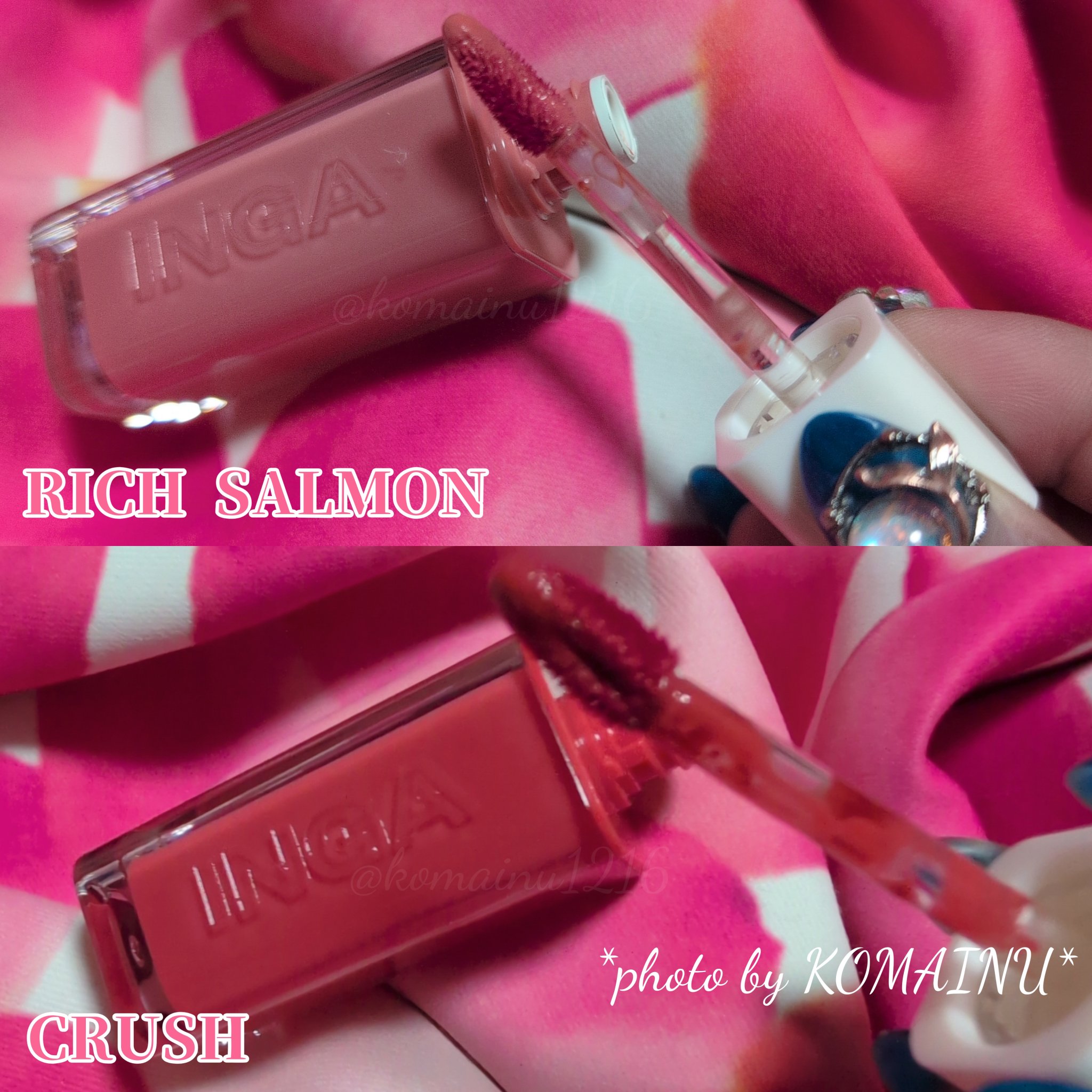 ウォーターグローリップティント/INGA/リップティントを使ったクチコミ（2枚目）