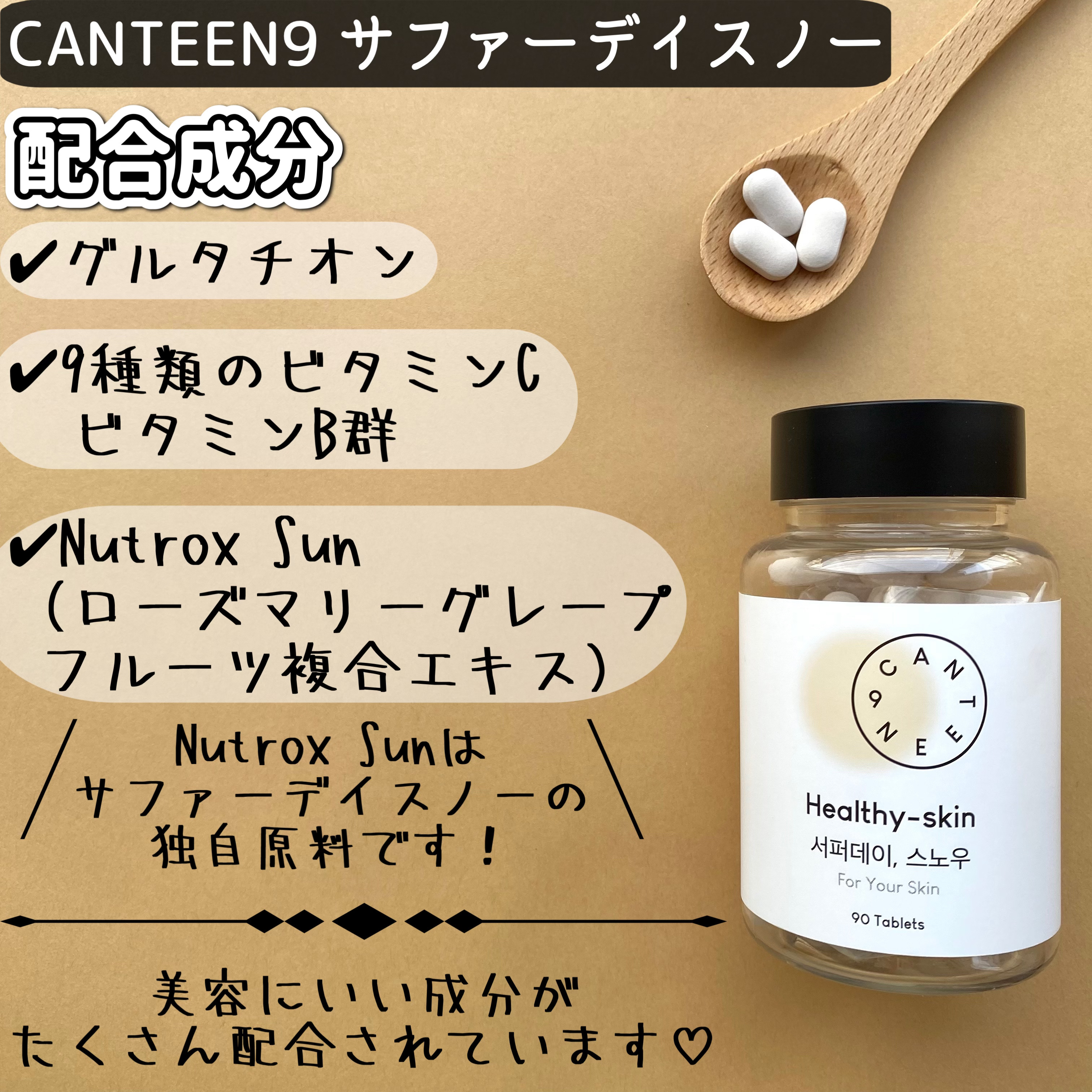 サファーデイ スノー/canteen9/美容サプリメントを使ったクチコミ（2枚目）