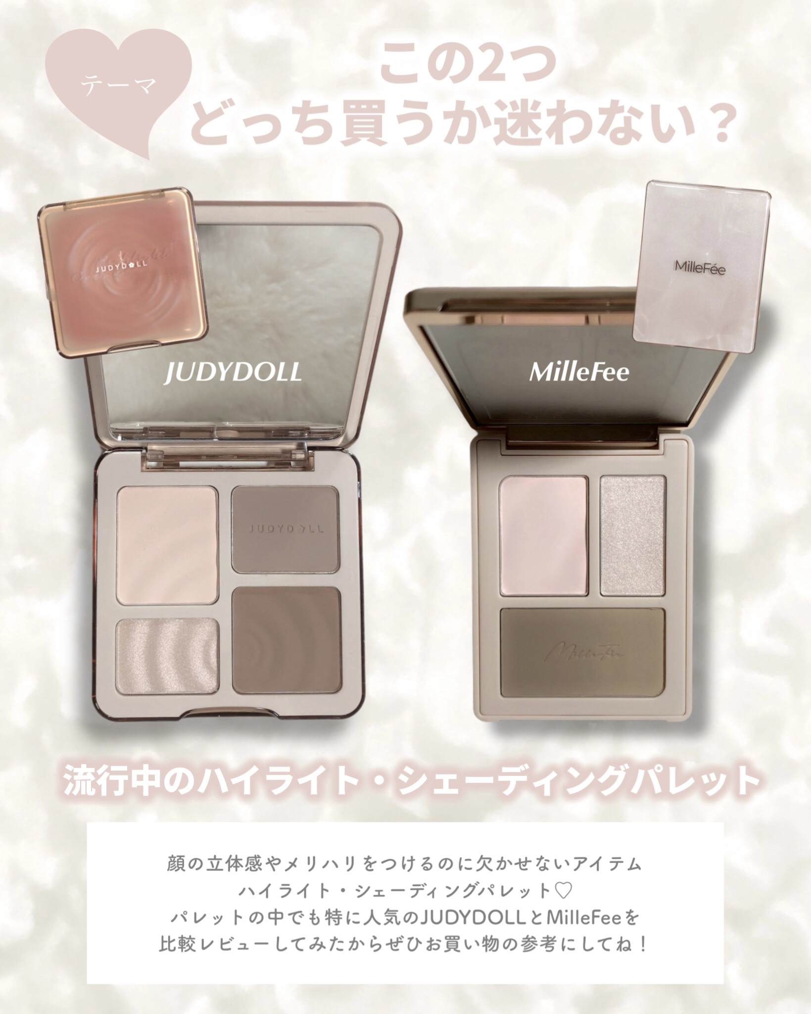 JUDYDOLL メリハリマスターパレット/JUDYDOLL/パウダーハイライトを使ったクチコミ（2枚目）