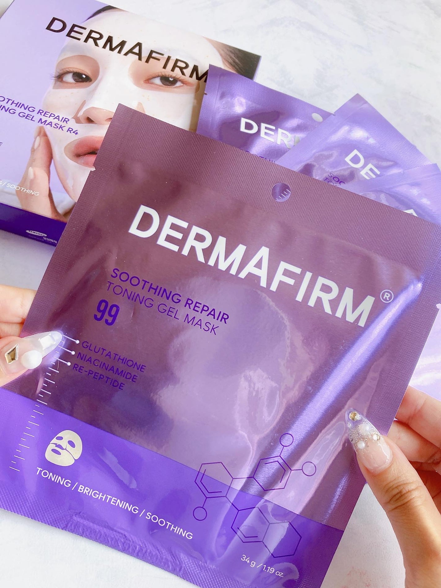 スージングリペア トーニングゲルマスク/ダーマファーム/シートマスク・パックを使ったクチコミ(3枚目)