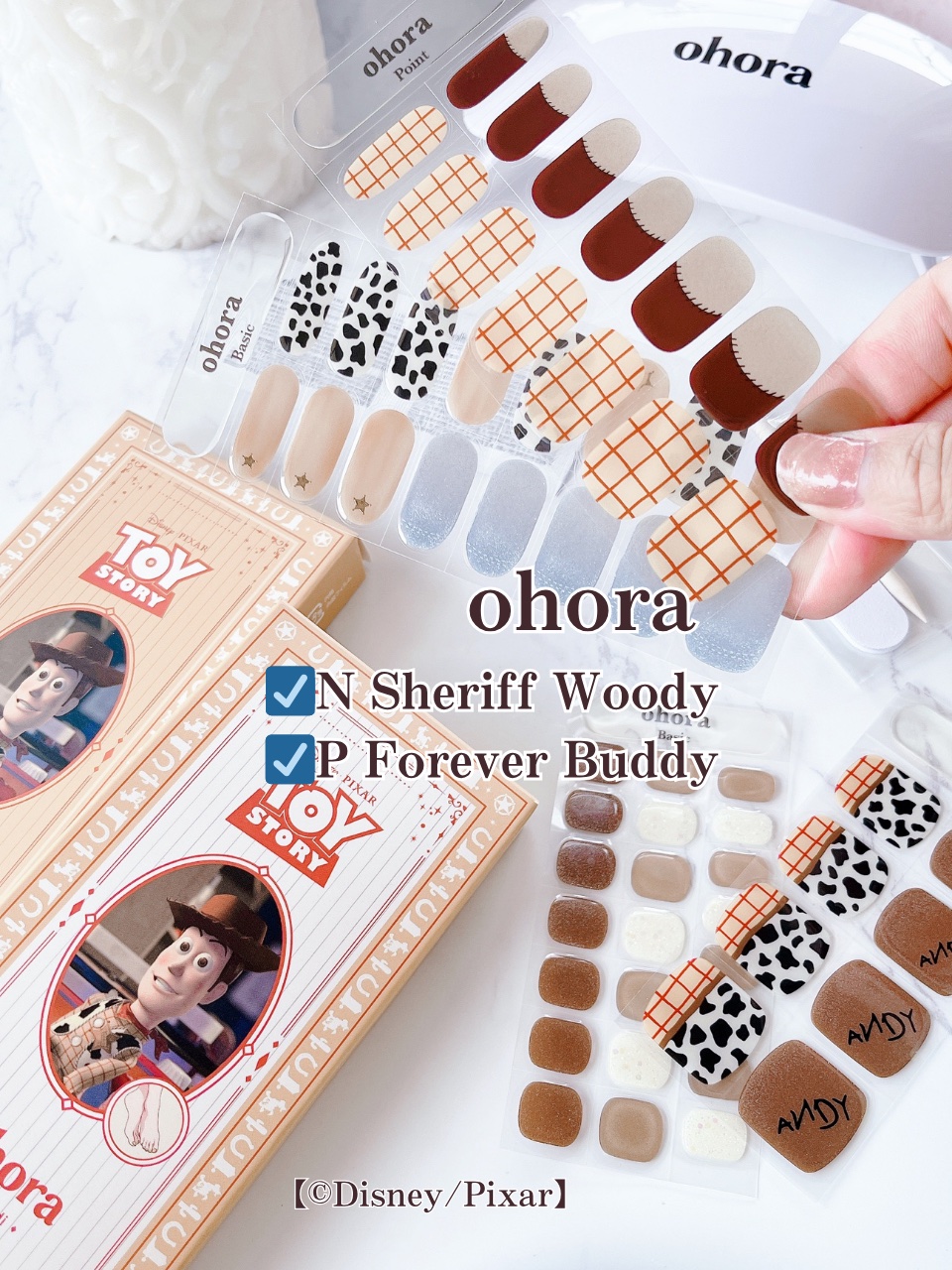 セミキュアジェルネイル（ハンド）/ohora/ネイルシールを使ったクチコミ（2枚目）