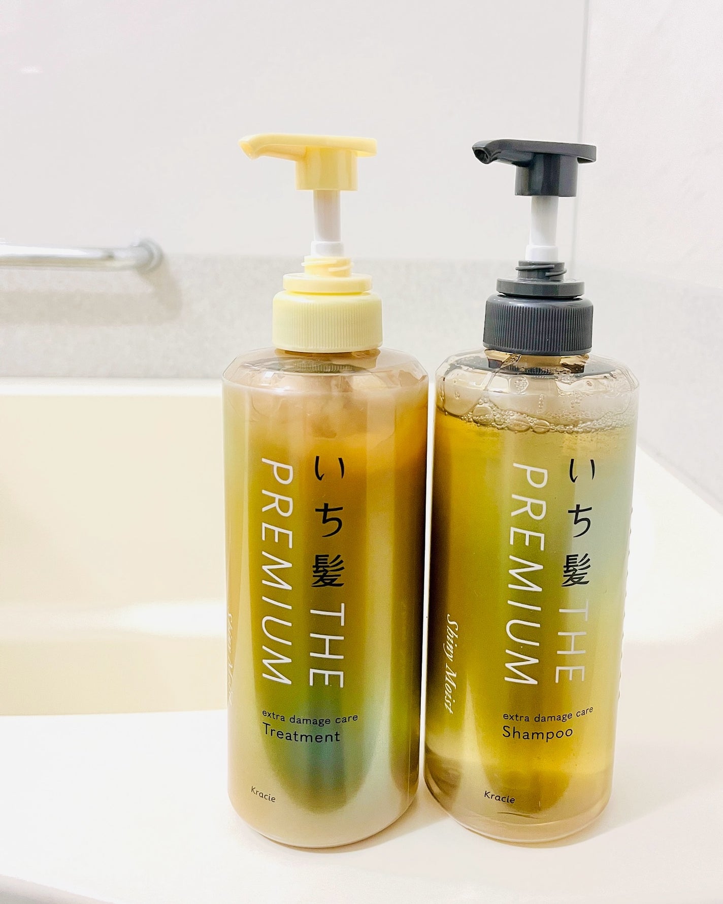 THE PREMIUM エクストラダメージケアシャンプー/トリートメント(シャイニーモイスト)/いち髪/市販シャンプーを使ったクチコミ(5枚目)