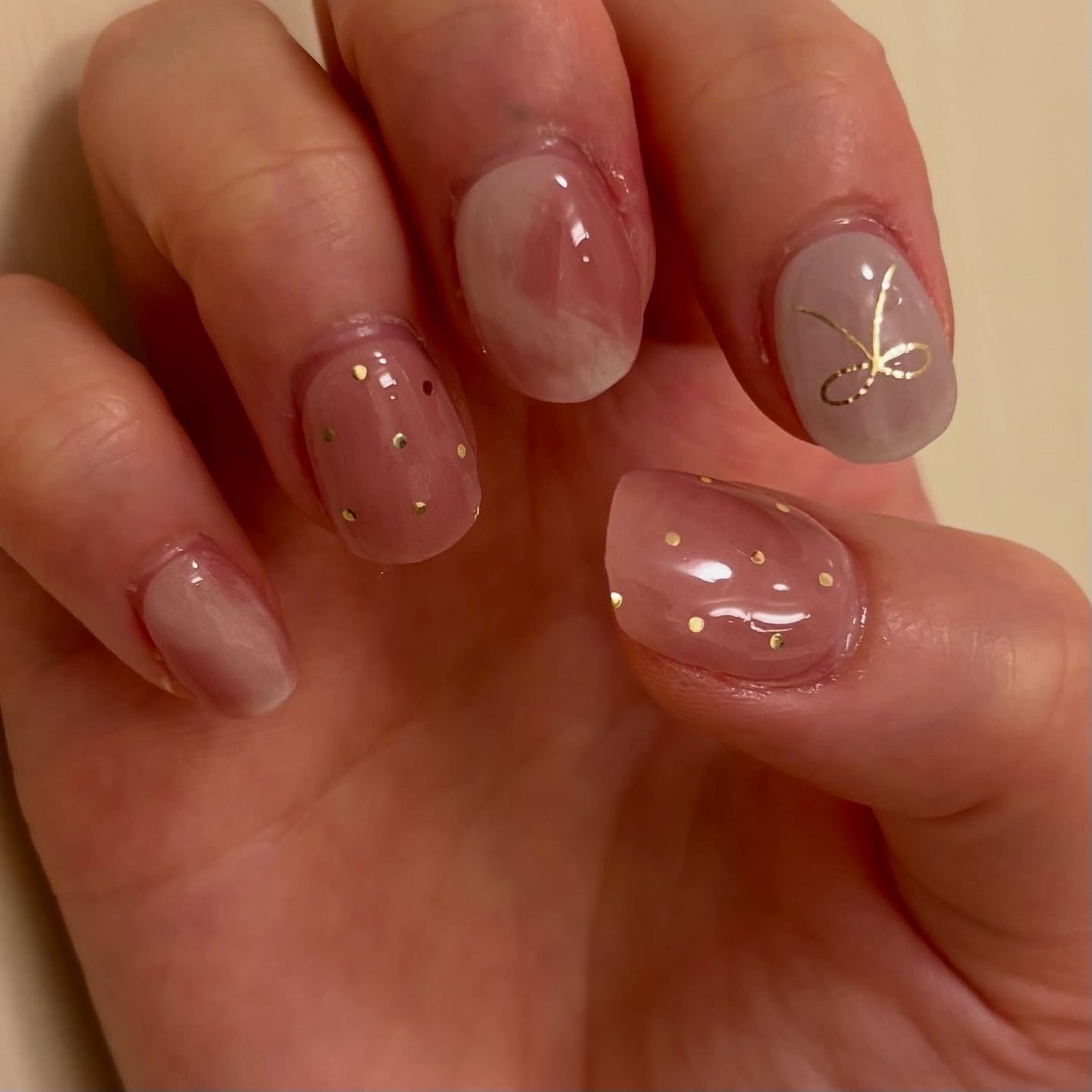 セミキュアジェルネイル(ハンド)/ohora/ネイルシールを使ったクチコミ(2枚目)