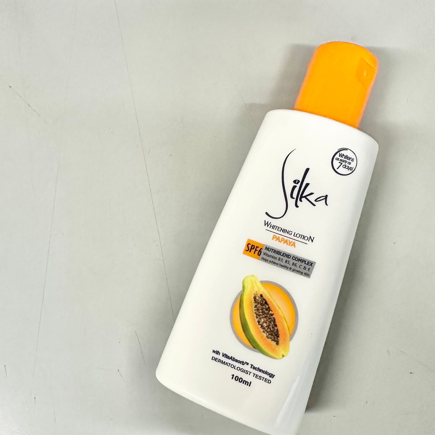 silka whiteninglotion/パパイヤ石鹸 Silka/日焼け止め・UVケアを使ったクチコミ(3枚目)