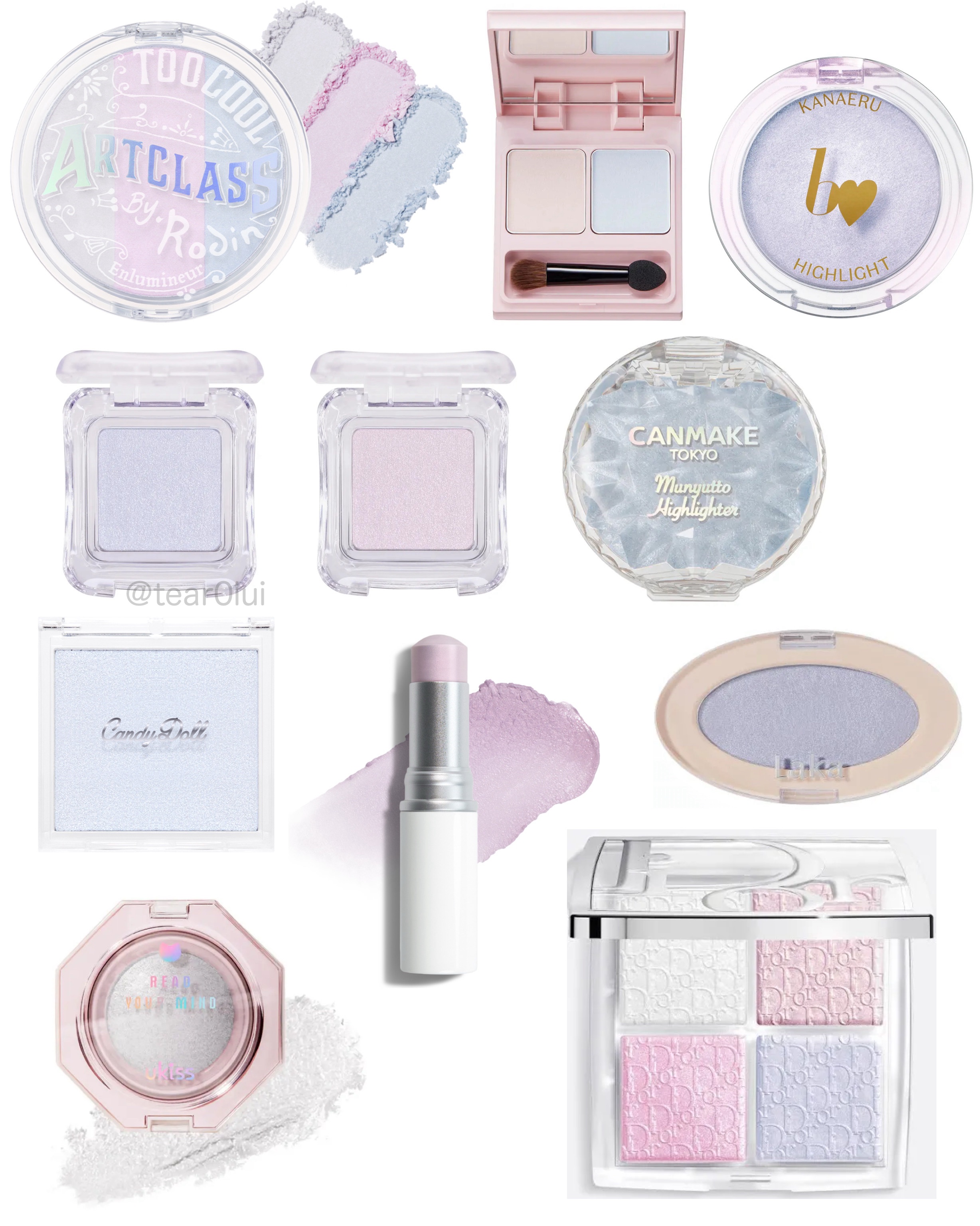 ハイライトパウダーW milkey blue(ミルキーブルー)/WHOMEE/パウダーハイライトを使ったクチコミ（3枚目）