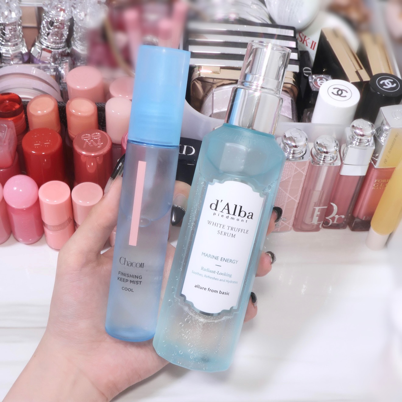 ホワイトトリュフアクアマリンエナジーセラム/ダルバ/ミスト状化粧水を使ったクチコミ（1枚目）