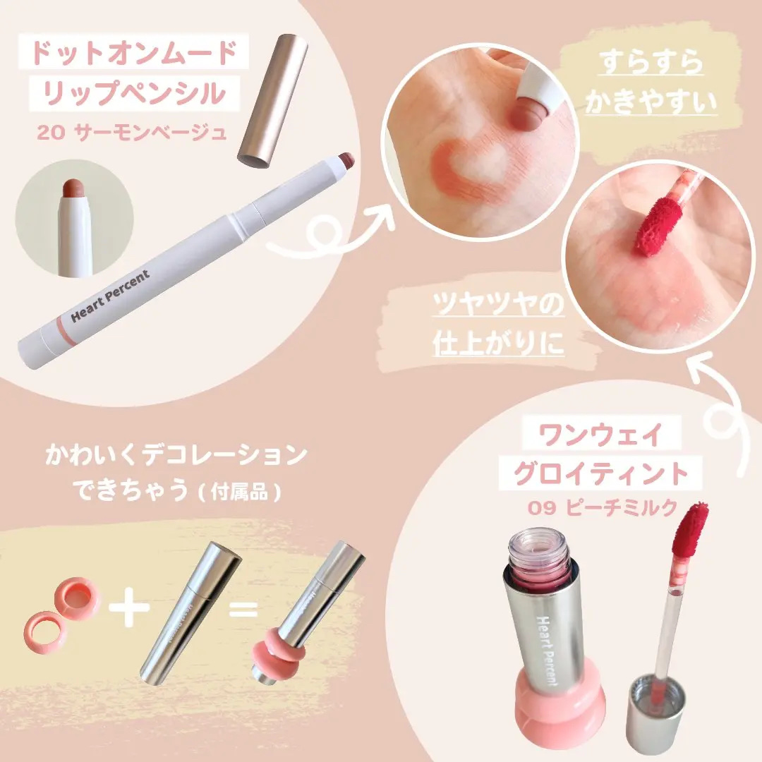 ドットオンムードリップペンシル/Heart Percent/リップライナーを使ったクチコミ（2枚目）