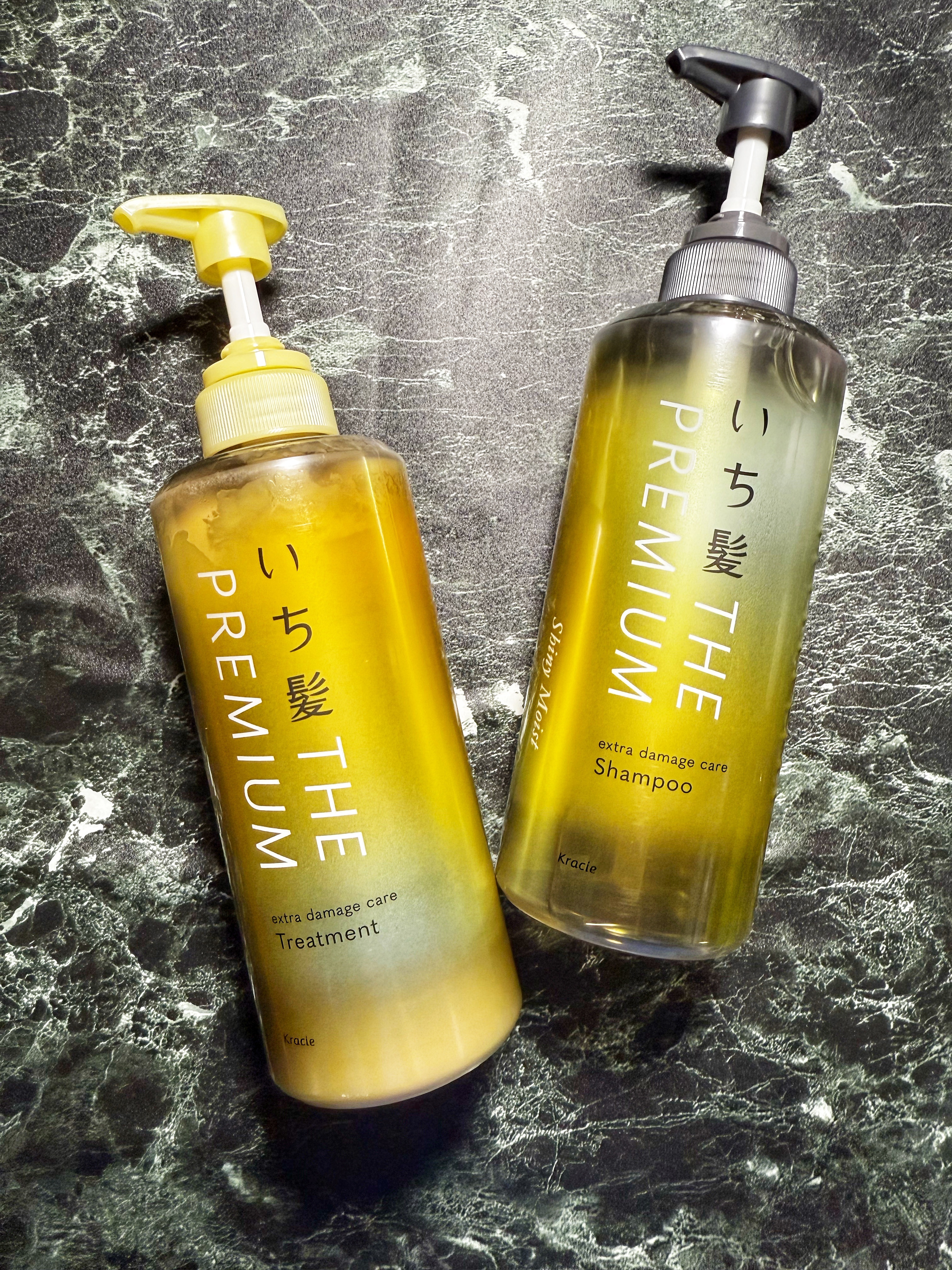THE PREMIUM エクストラダメージケアシャンプー／トリートメント（シャイニーモイスト）/いち髪/市販シャンプーを使ったクチコミ（1枚目）