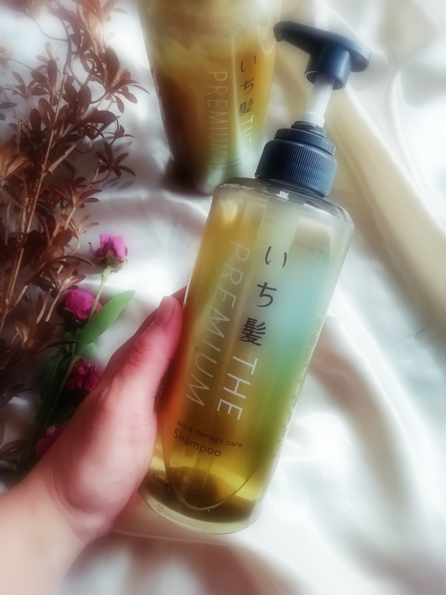 THE PREMIUM エクストラダメージケアシャンプー/トリートメント(シャイニーモイスト)/いち髪/市販シャンプーを使ったクチコミ(2枚目)