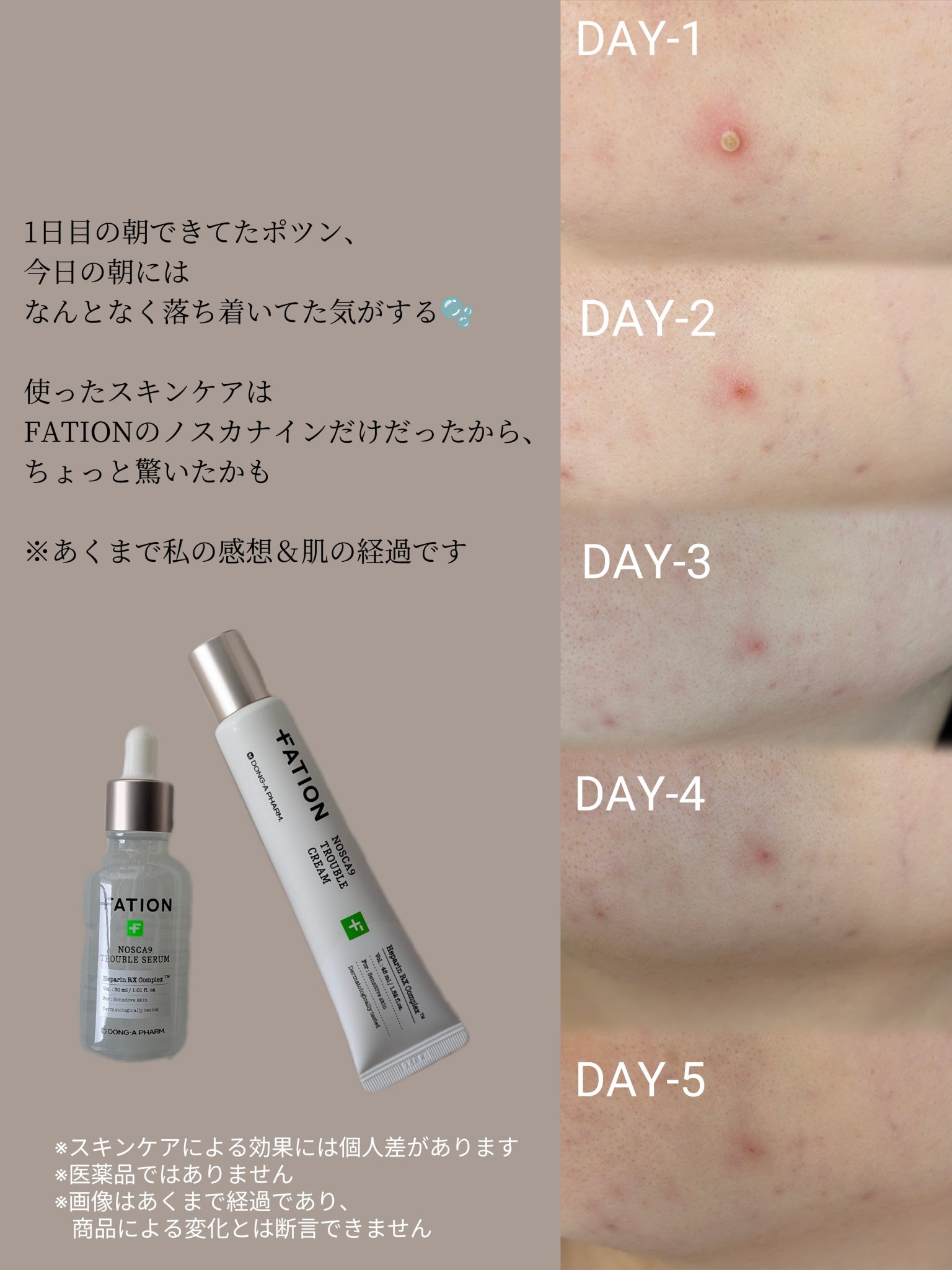 ノスカナイン トラブル セラム/FATION/美容液を使ったクチコミ（2枚目）