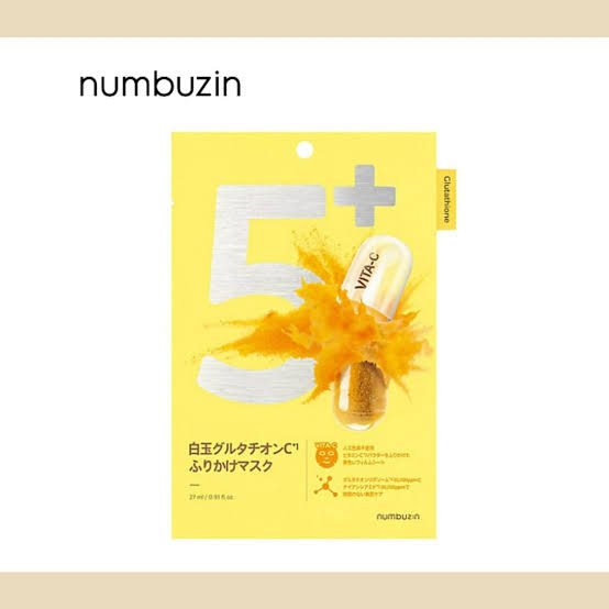 5番 白玉グルタチオンCふりかけマスク/numbuzin/シートマスク・パックを使ったクチコミ（1枚目）