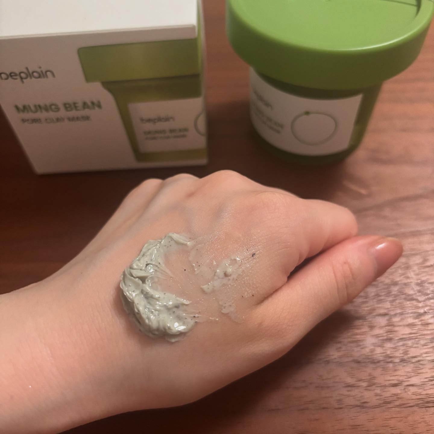 緑豆毛穴クレイパック/beplain/洗い流すパック・マスクを使ったクチコミ（3枚目）