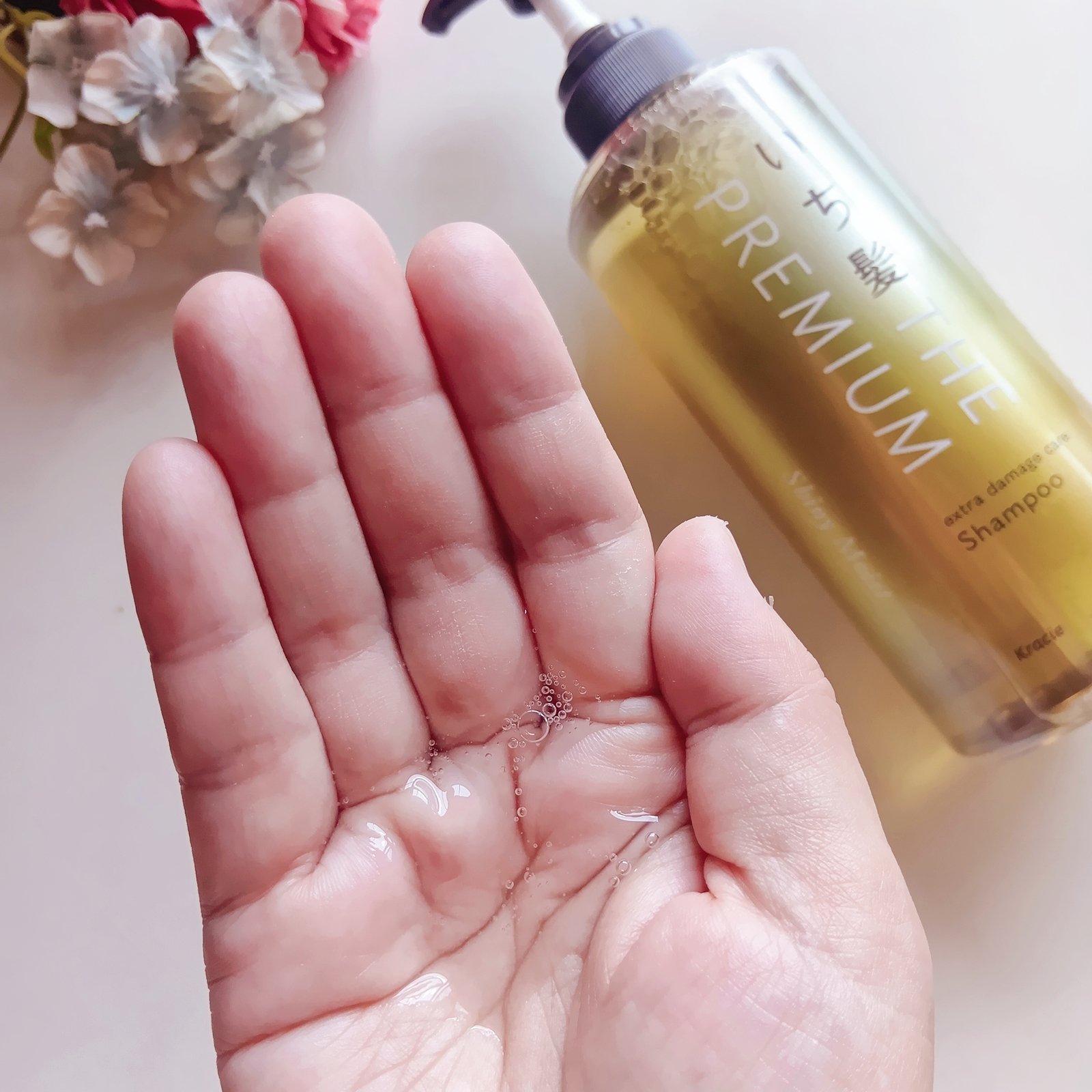 THE PREMIUM エクストラダメージケアシャンプー／トリートメント（シャイニーモイスト）/いち髪/市販シャンプーを使ったクチコミ（2枚目）