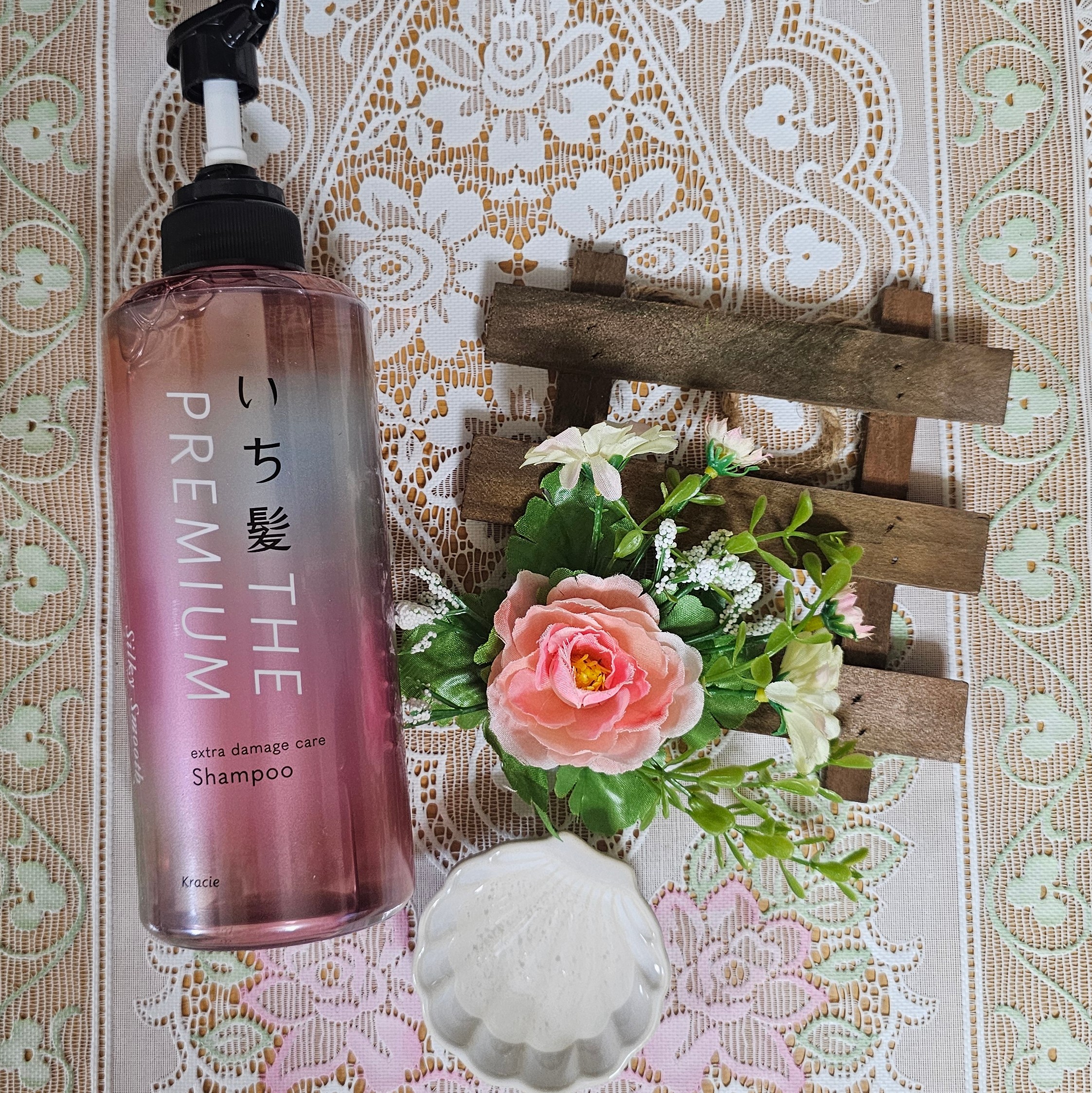 THE PREMIUM エクストラダメージケアシャンプー／トリートメント（シルキースムース）/いち髪/市販シャンプーを使ったクチコミ（2枚目）