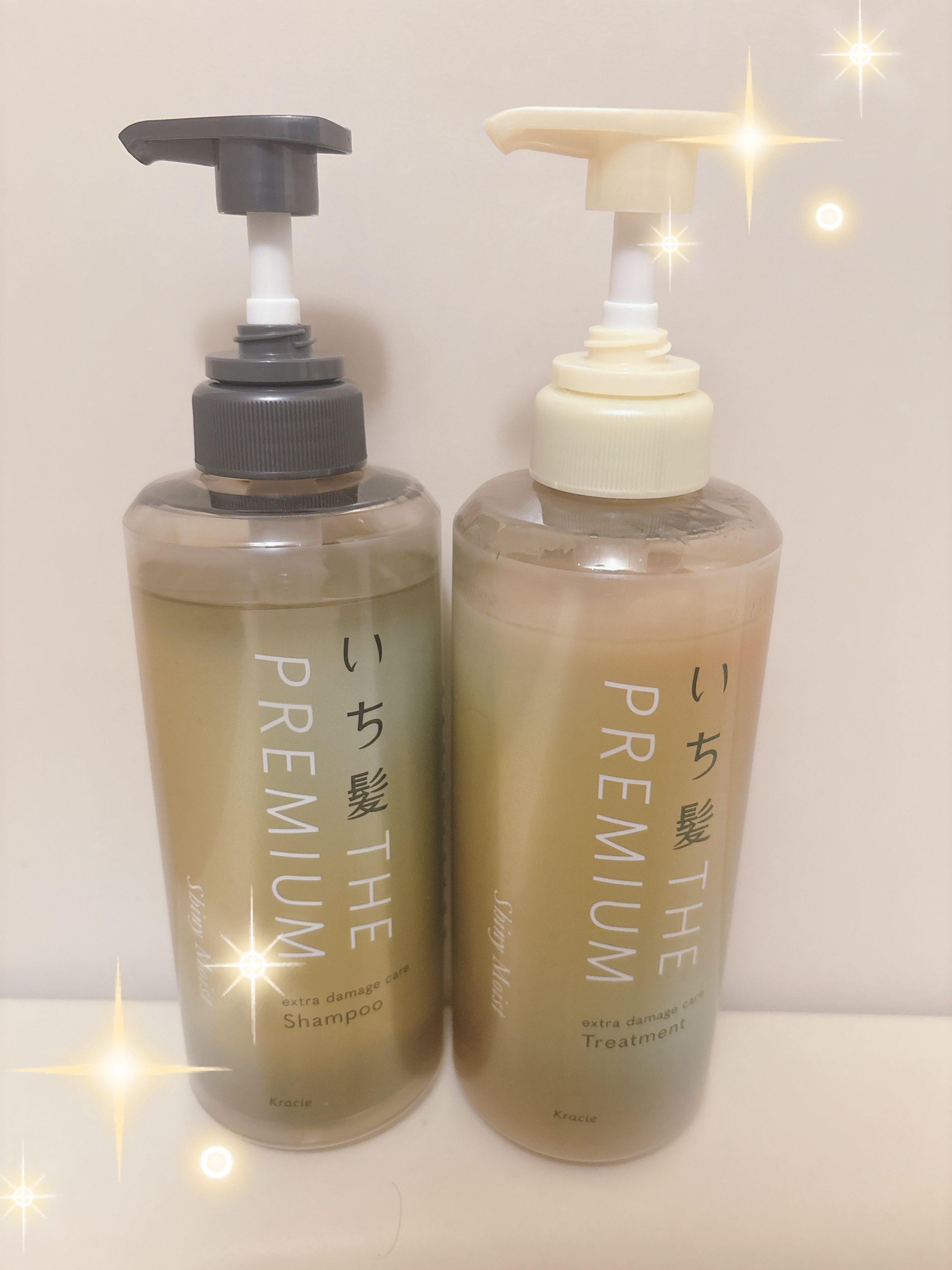 THE PREMIUM エクストラダメージケアシャンプー／トリートメント（シャイニーモイスト）/いち髪/市販シャンプーを使ったクチコミ（1枚目）