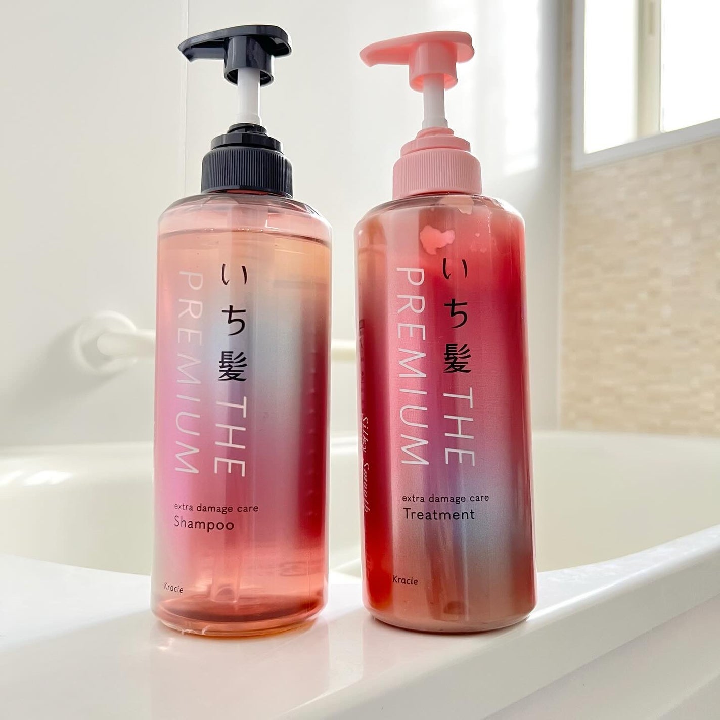 THE PREMIUM エクストラダメージケアシャンプー/トリートメント(シルキースムース)/いち髪/市販シャンプーを使ったクチコミ(1枚目)