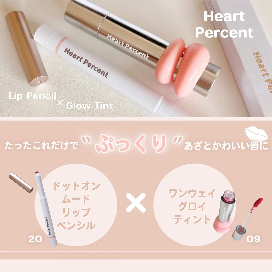 ドットオンムードリップペンシル/Heart Percent/リップライナーを使ったクチコミ(1枚目)