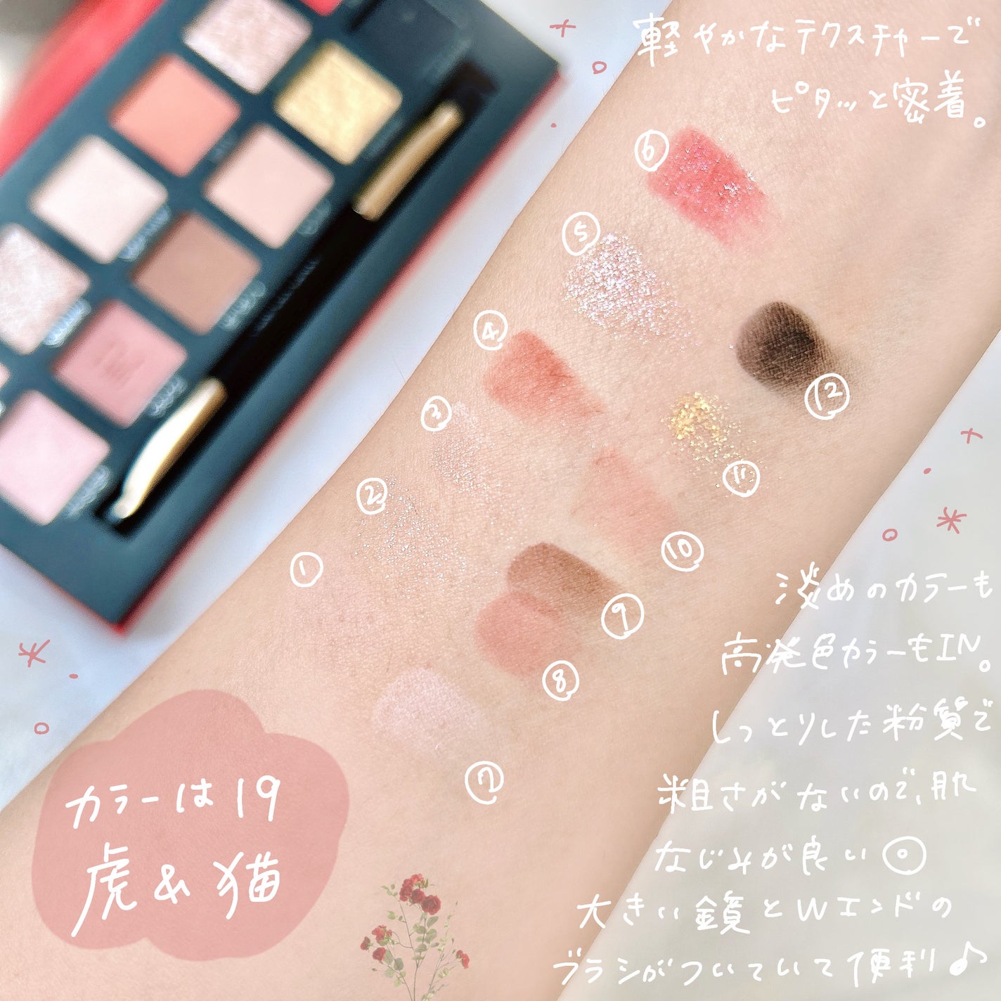 エクスプローラ12色 動物アイシャドウパレット/PERFECT DIARY/アイシャドウパレットを使ったクチコミ(3枚目)