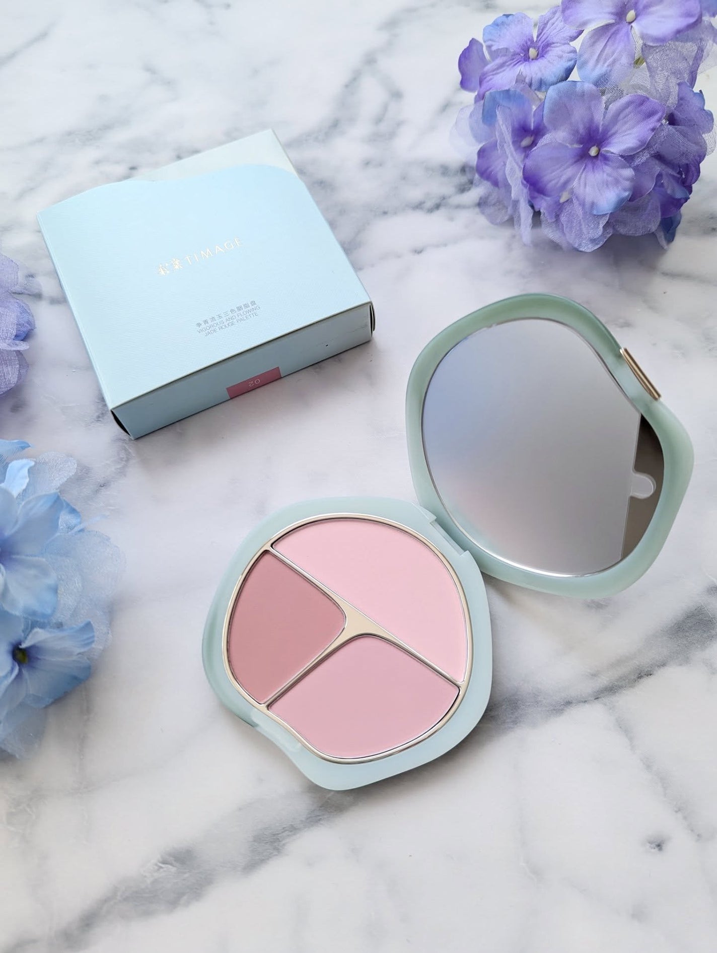 TIMAGE 3色チークパレット/TIMAGE/パウダーチークを使ったクチコミ(1枚目)