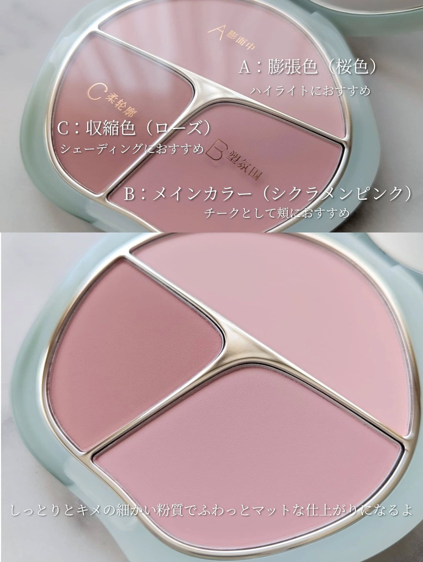 TIMAGE 3色チークパレット/TIMAGE/パウダーチークを使ったクチコミ(3枚目)