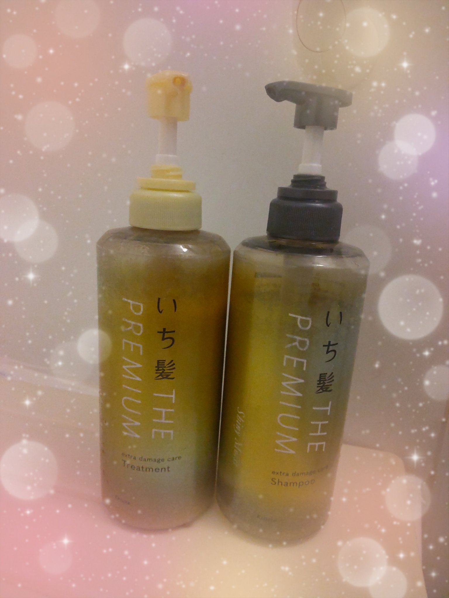 THE PREMIUM エクストラダメージケアシャンプー／トリートメント（シャイニーモイスト）/いち髪/市販シャンプーを使ったクチコミ（1枚目）