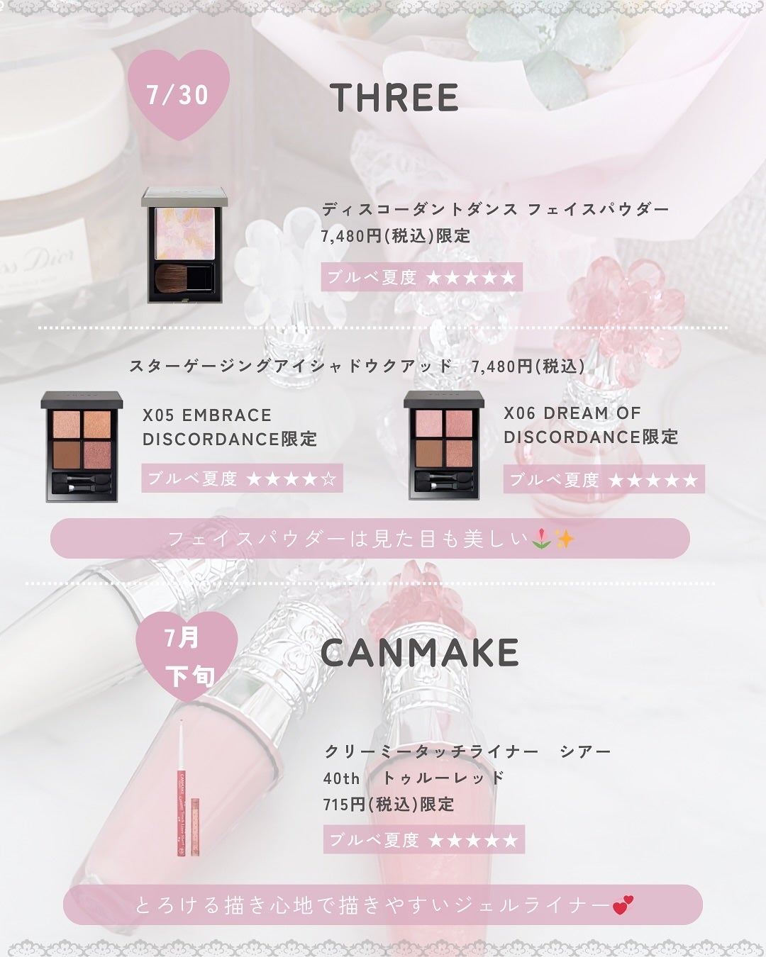 ぴーちゃん🧡インスタでコメント返信 on LIPS 「【ブルベ夏コスメカレンダー】私はコスメデコルテとHERAが欲し..」(9枚目)