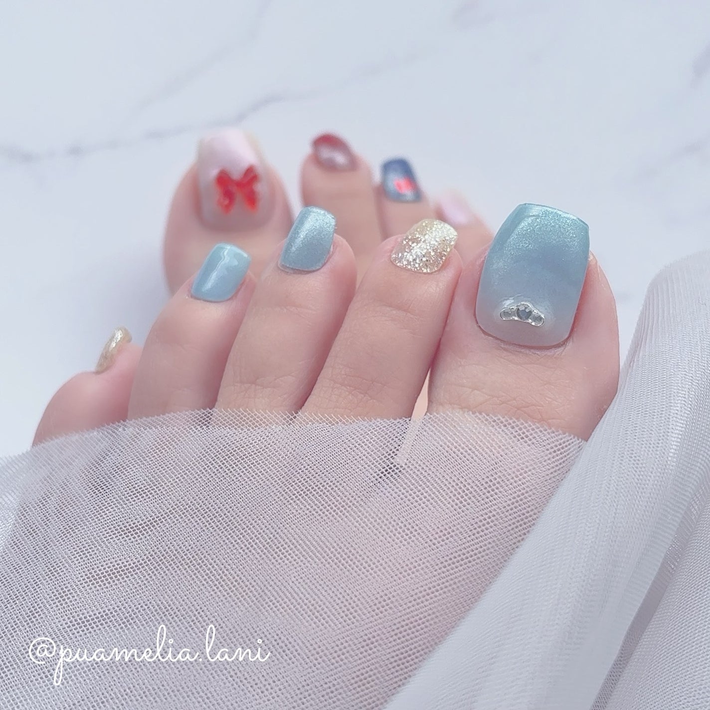 セミキュアジェルネイル(ハンド)/ohora/ネイルシールを使ったクチコミ(2枚目)