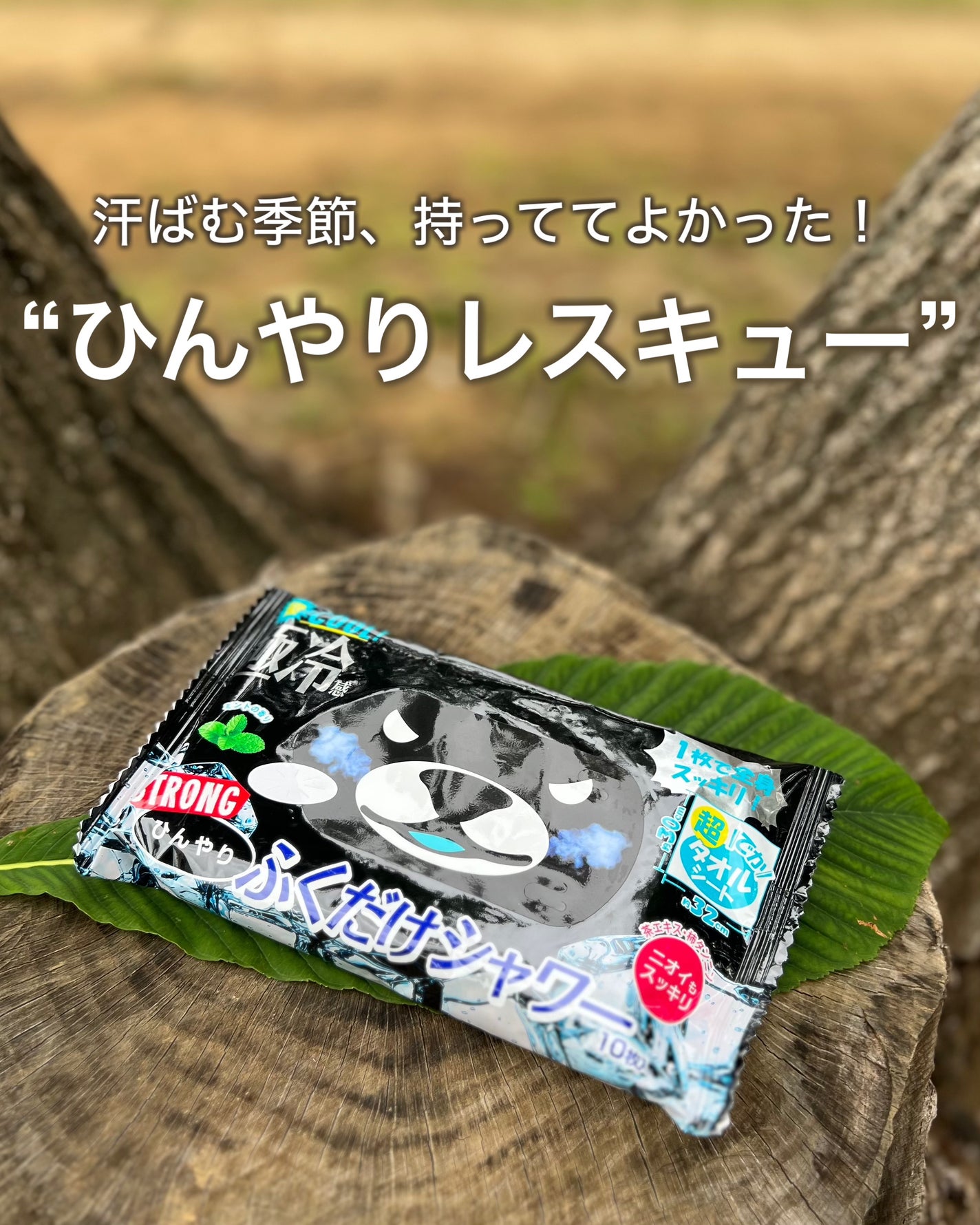 ひんやりふくだけシャワー ストロングミント/ときわ商会/ボディシートを使ったクチコミ(1枚目)