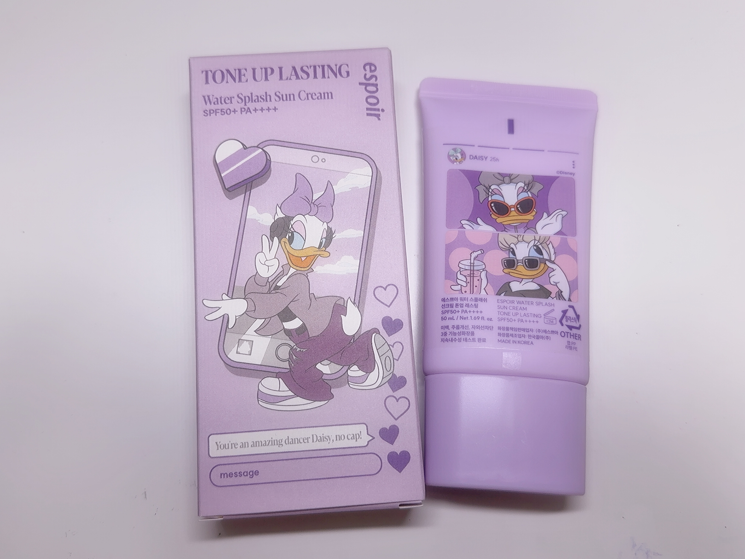 ウォータースプラッシュサンクリーム トーンアップラスティング ディズニーエディション/espoir/日焼け止めクリームを使ったクチコミ（2枚目）