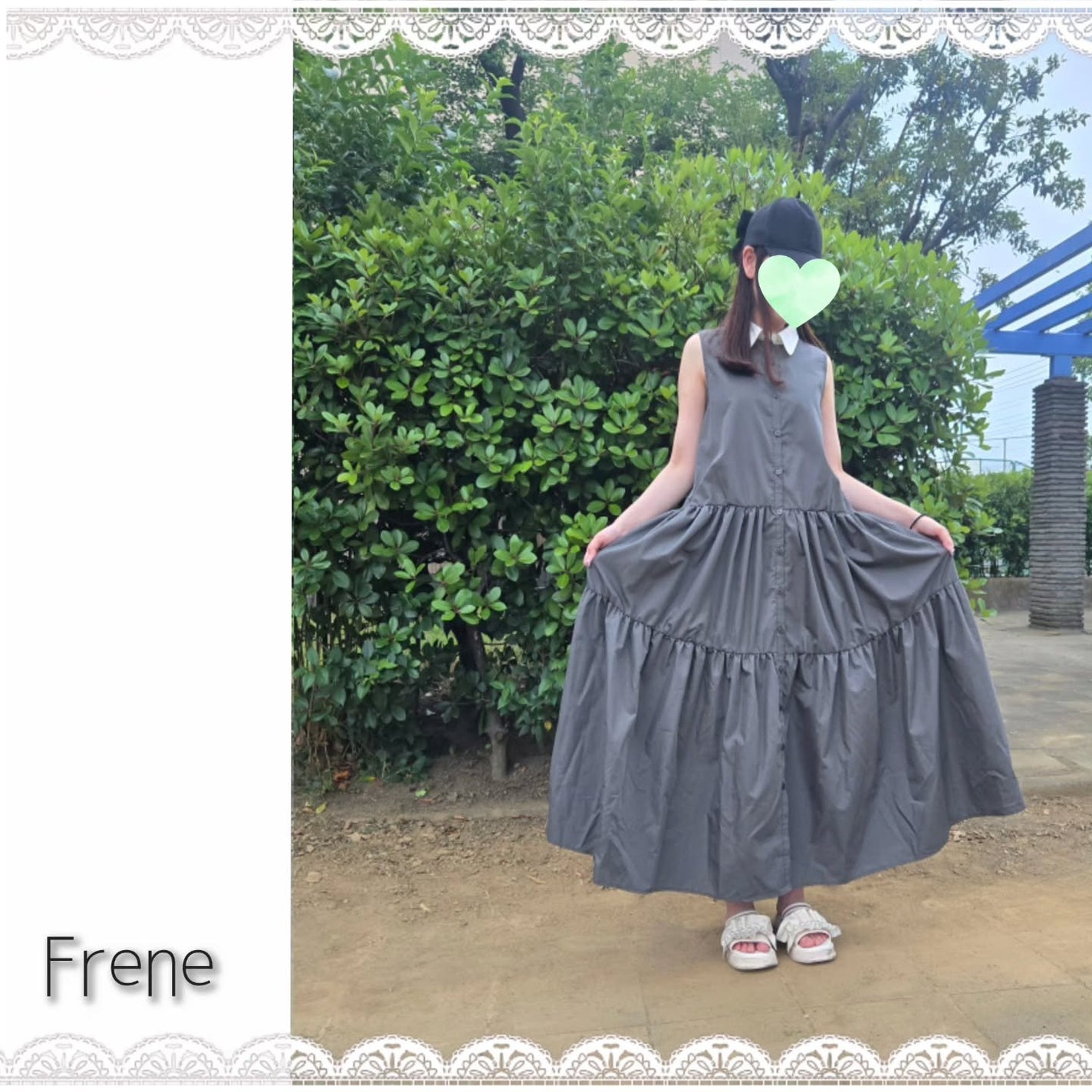 もかちゃん*フォロバ on LIPS 「Freneの涼しいふんわりワンピース🎐154cmのなんとも言え..」(1枚目)