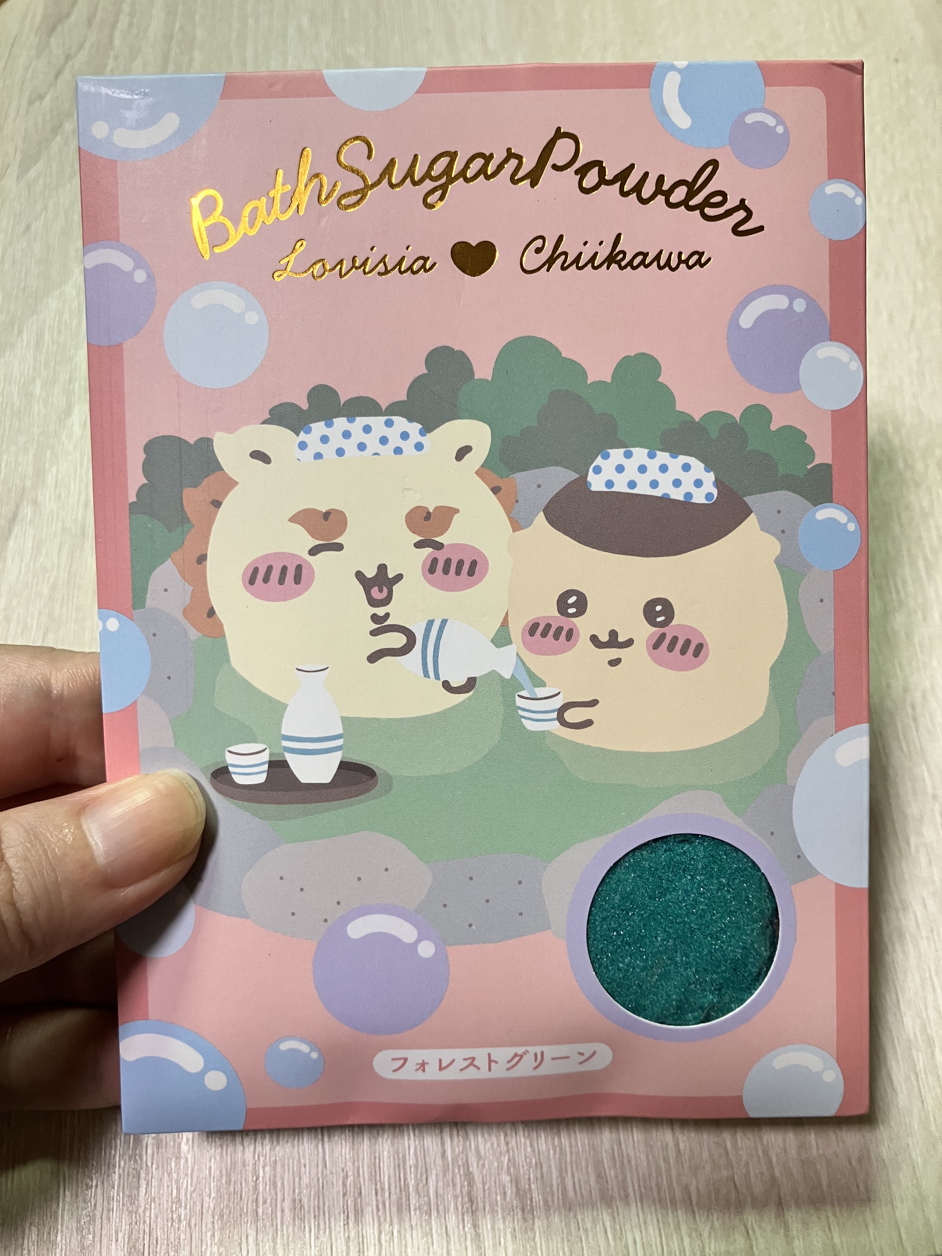 ラヴィジア ちいかわバスシュガー フォレストグリーンの香り/ラヴィジア/入浴剤を使ったクチコミ（1枚目）