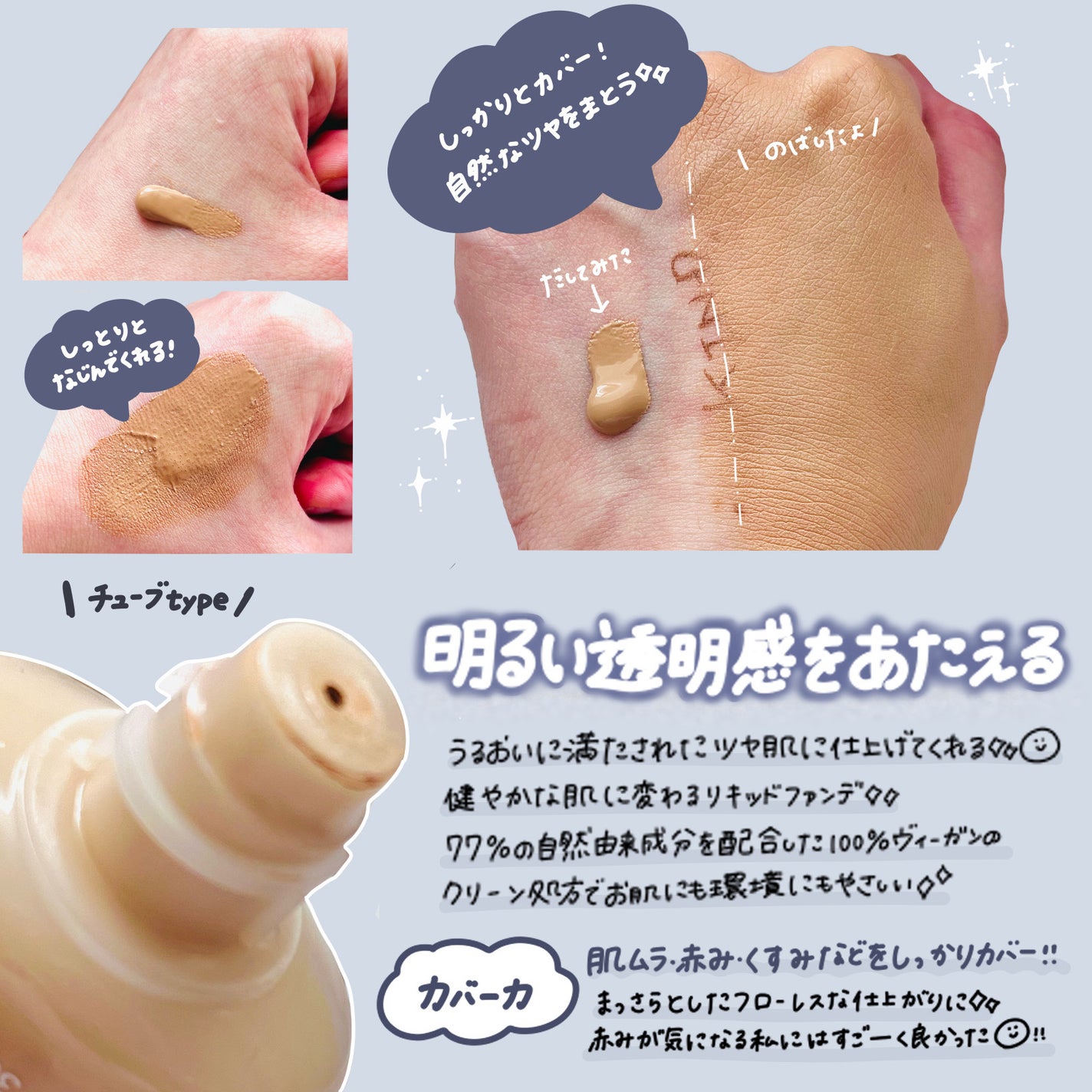 カインド&フリー モイストスキンティント/リンメル ロンドン/リキッドファンデーションを使ったクチコミ(2枚目)