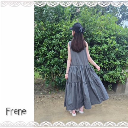 もかちゃん*フォロバ on LIPS 「Freneの涼しいふんわりワンピース🎐154cmのなんとも言え..」(3枚目)