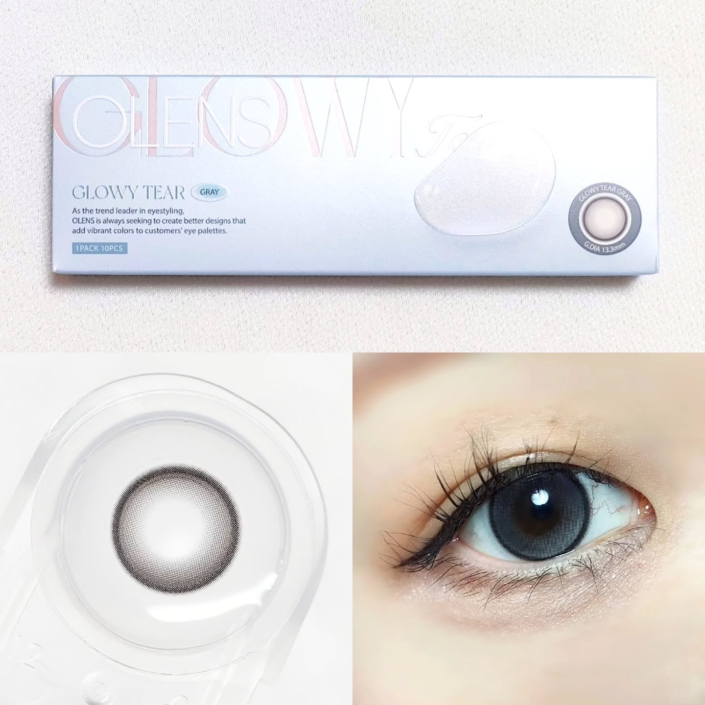 Glowy Tear 1day/OLENS/ワンデー（１DAY）カラコンを使ったクチコミ（2枚目）