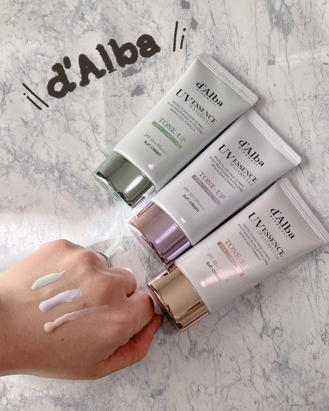 ダルバ ウォータフル トーンアップ サンクリーム(パープル)/ダルバ/日焼け止めクリームを使ったクチコミ(1枚目)