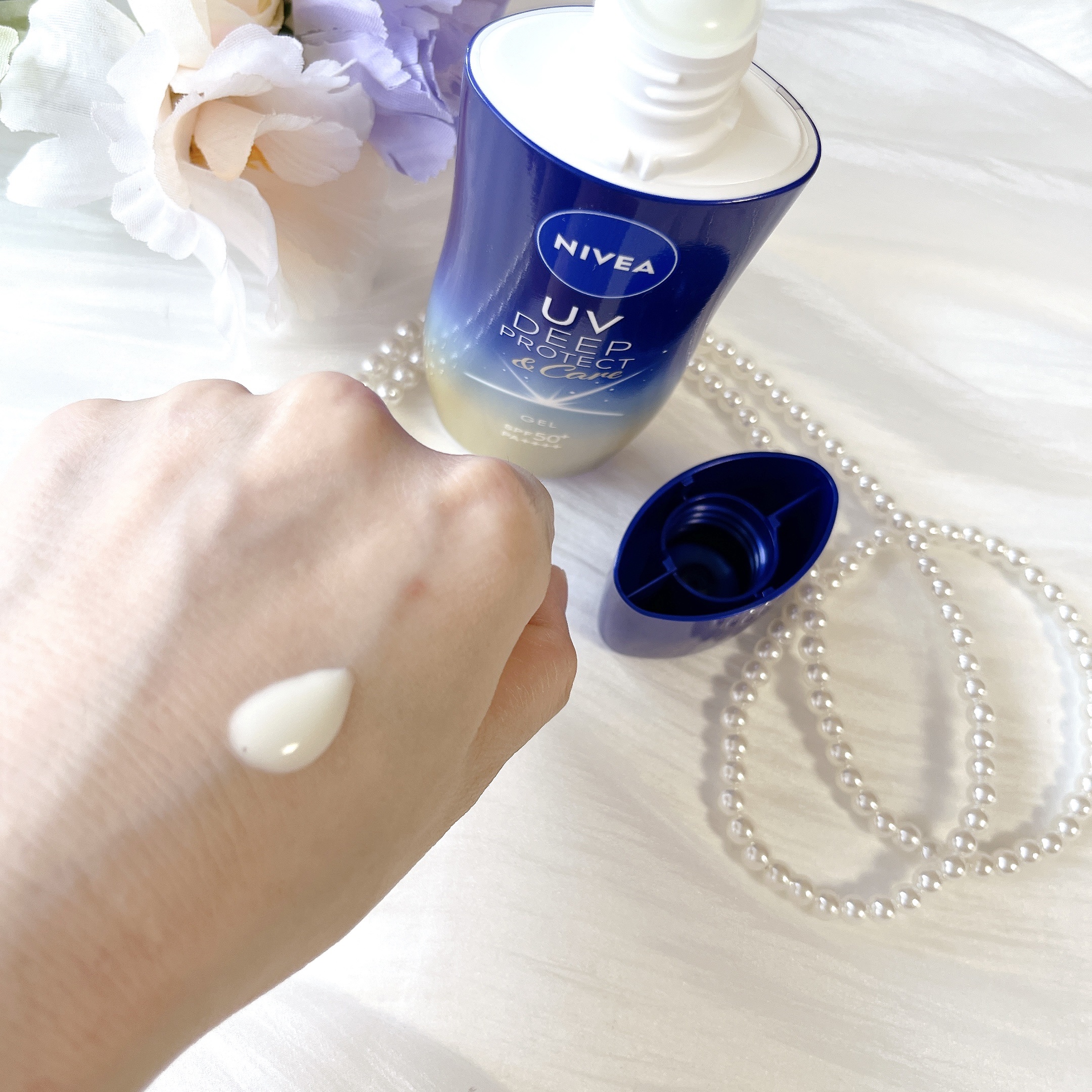ニベアUV ディープ プロテクト＆ケア ジェル/ニベア/日焼け止めジェルを使ったクチコミ（3枚目）