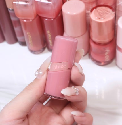 ロウグロウジェルティント R018 レアピーチ(ミニ)/hince/リップティントを使ったクチコミ(2枚目)