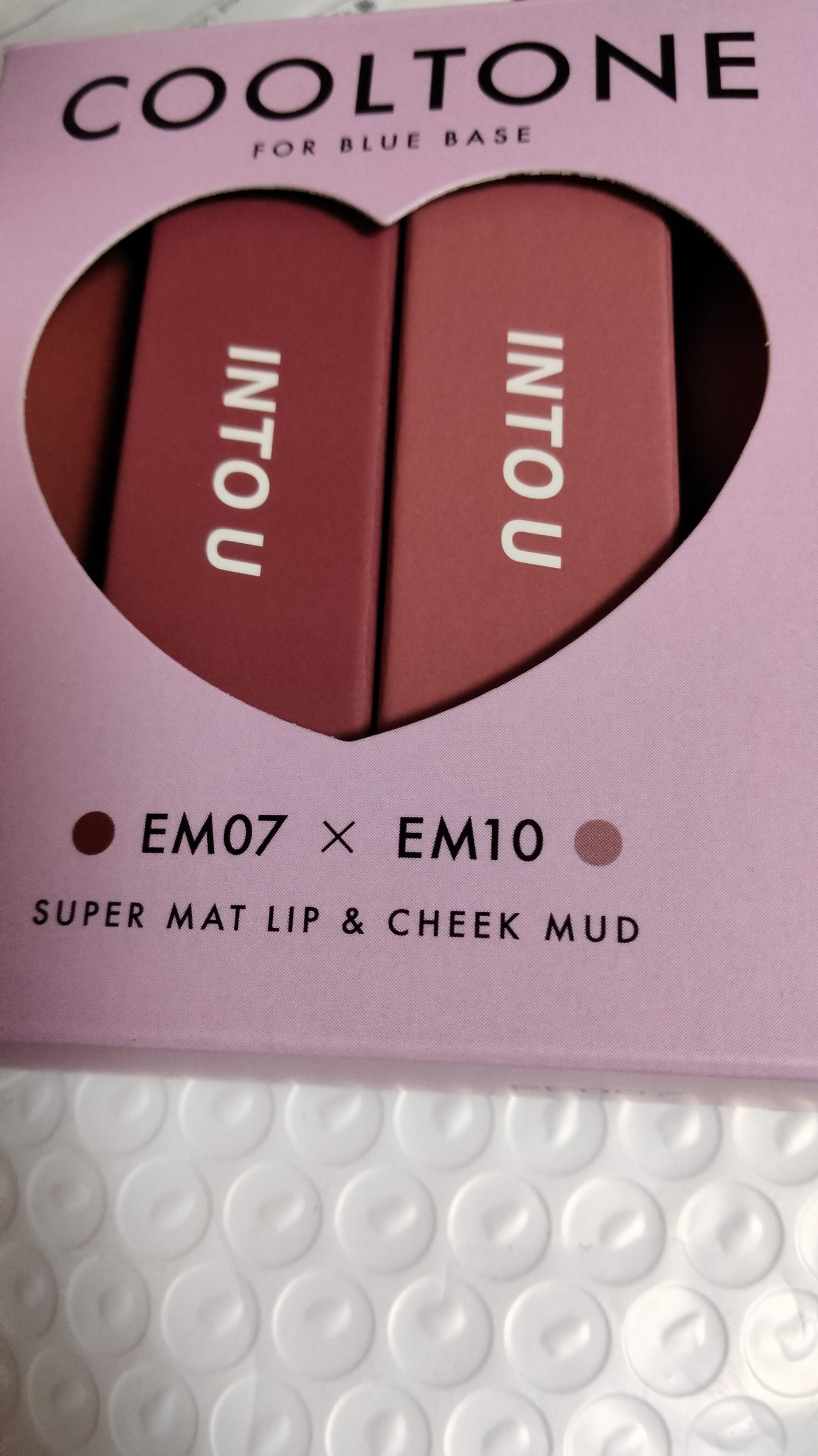 スーパーマットリップ&チークマッド/INTO U/口紅を使ったクチコミ(1枚目)