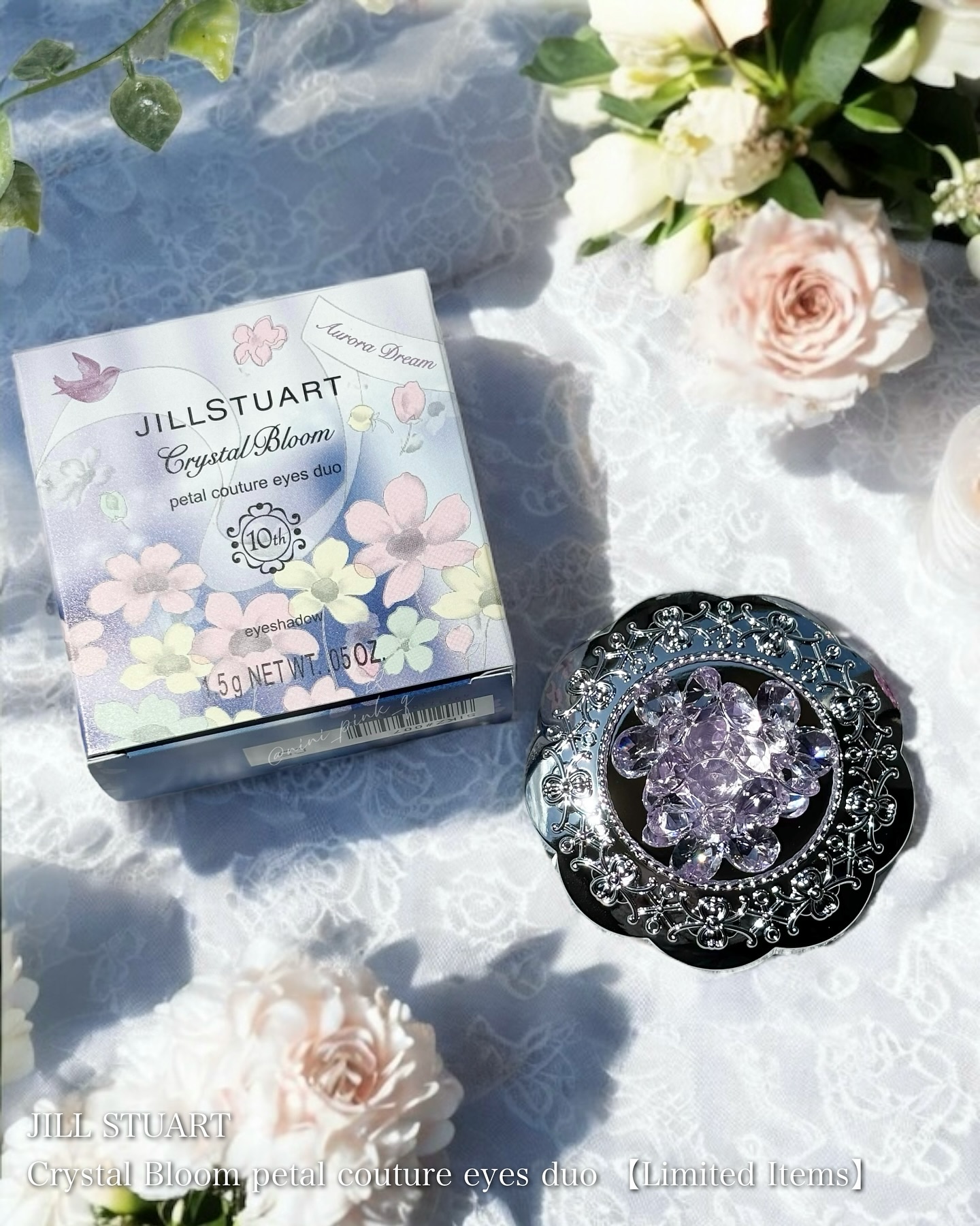 ジルスチュアート クリスタルブルーム ペタルクチュールアイズ デュオ/JILL STUART/アイシャドウパレットを使ったクチコミ（2枚目）