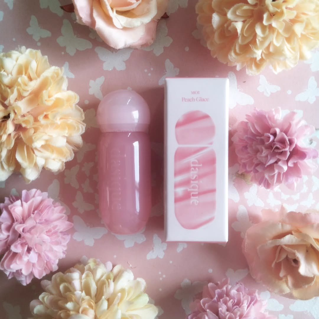 ジューシーデューイグロウティント 01 ピーチグレース/dasique/リップティントを使ったクチコミ（1枚目）