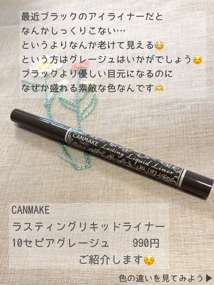 ラスティングリキッドライナー/キャンメイク/リキッドアイライナーを使ったクチコミ(2枚目)