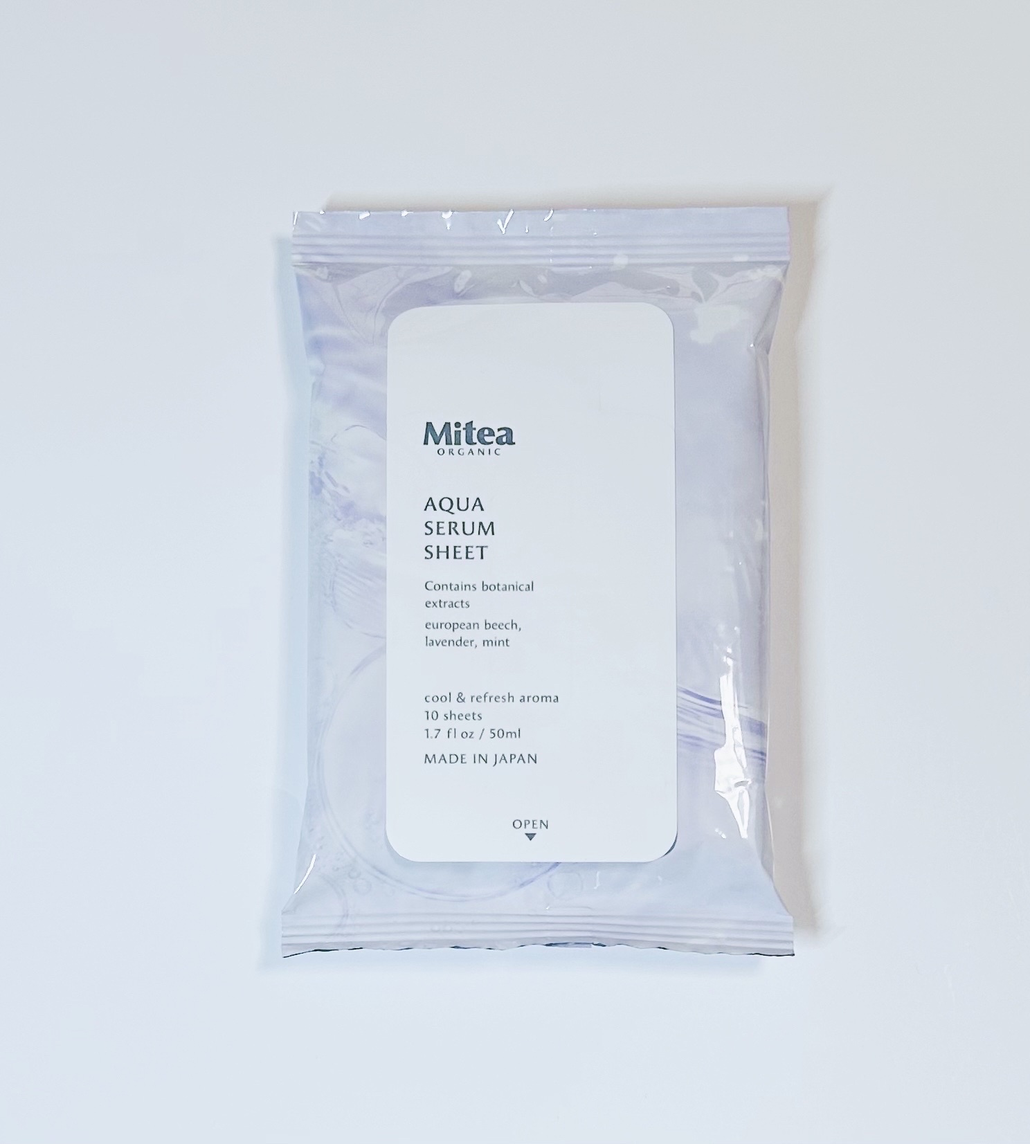 アクアセラムシート（ふきとり用化粧水シート）/mitera organics/拭き取り化粧水を使ったクチコミ（2枚目）